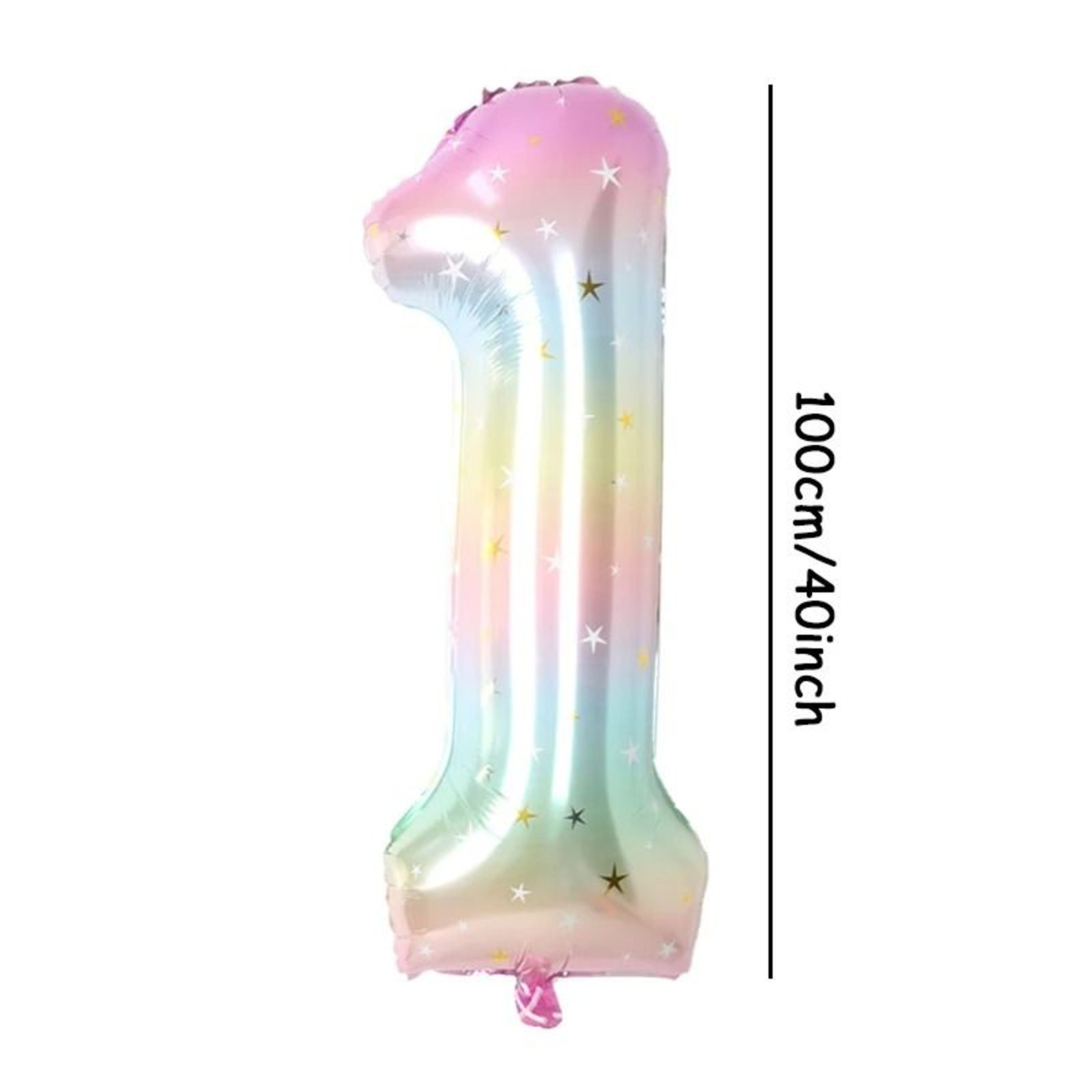 40Inch Pastel Rainbow Starry Sky Digital Balloon 6