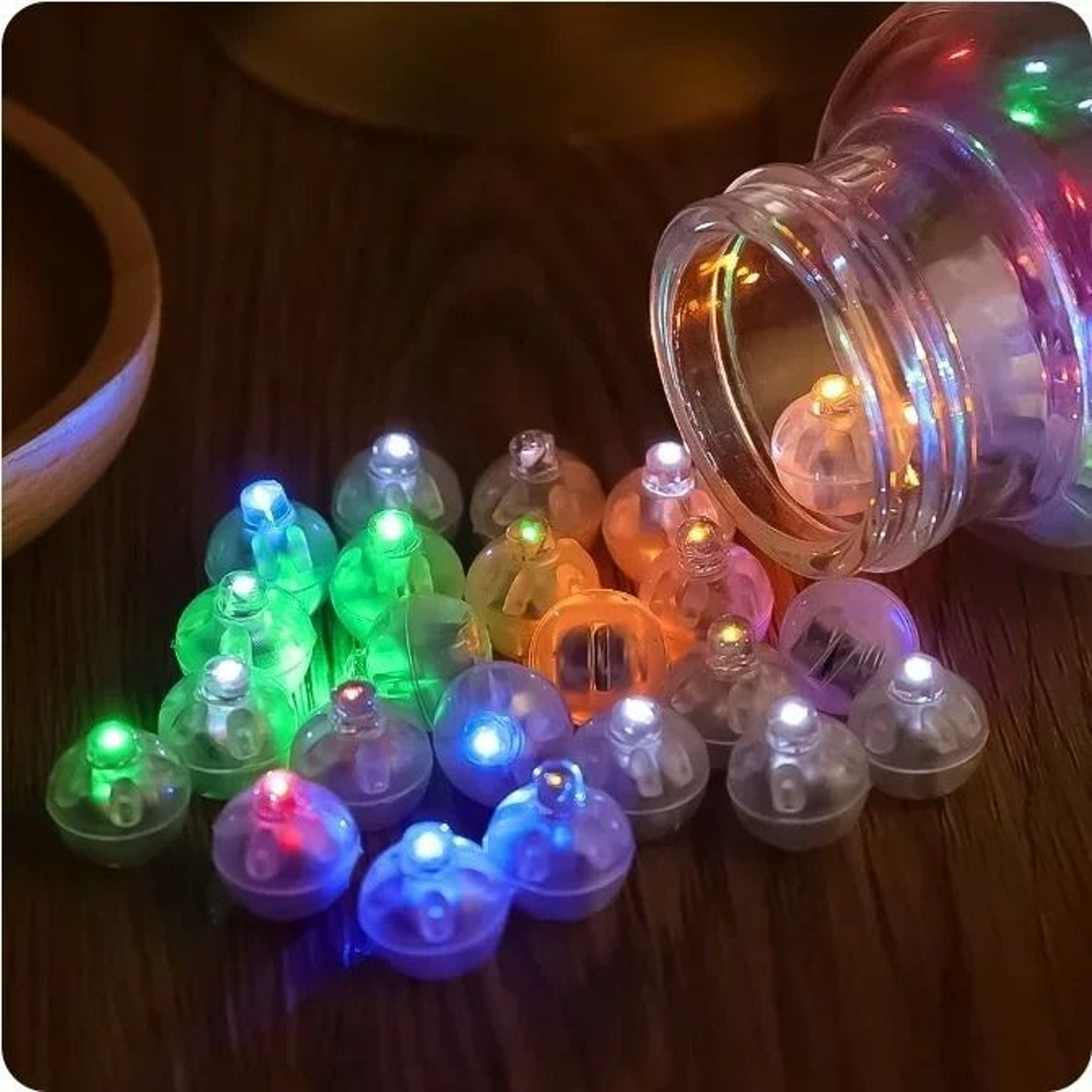 10Piece Mini LED Balloon Lights  Colorful Luminous Tumbler Lamps 0