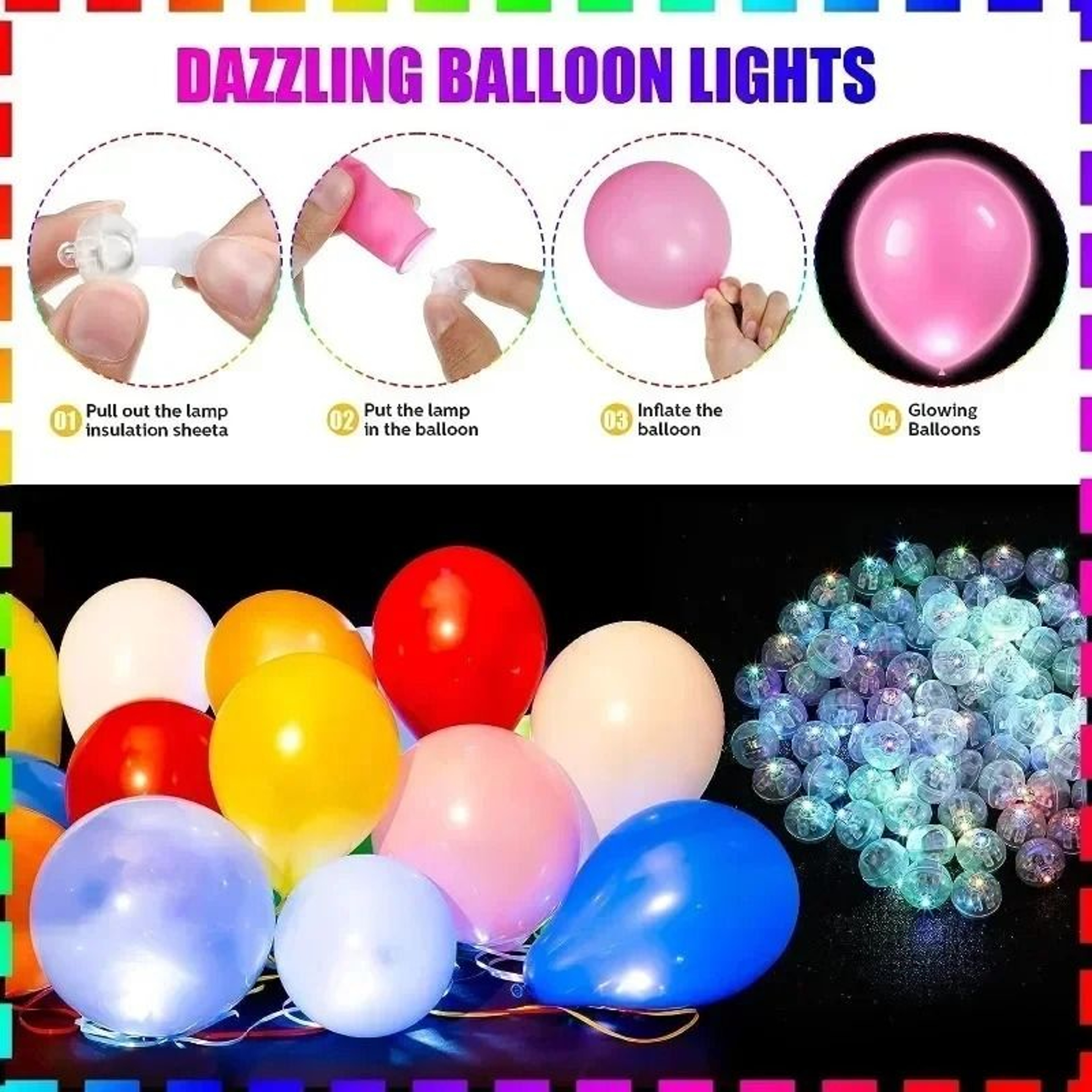 10Piece Mini LED Balloon Lights  Colorful Luminous Tumbler Lamps 4