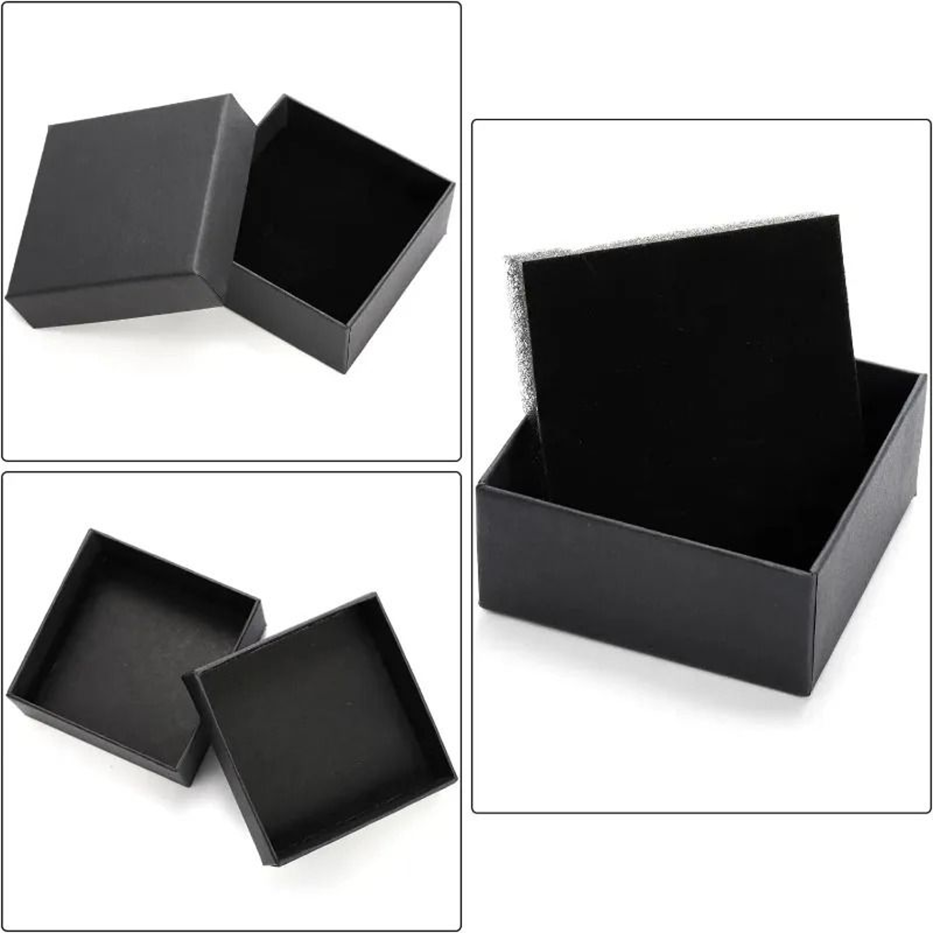 Black Kraft Jewelry Gift Boxes  32 Pcs Cardboard Packaging Set 2