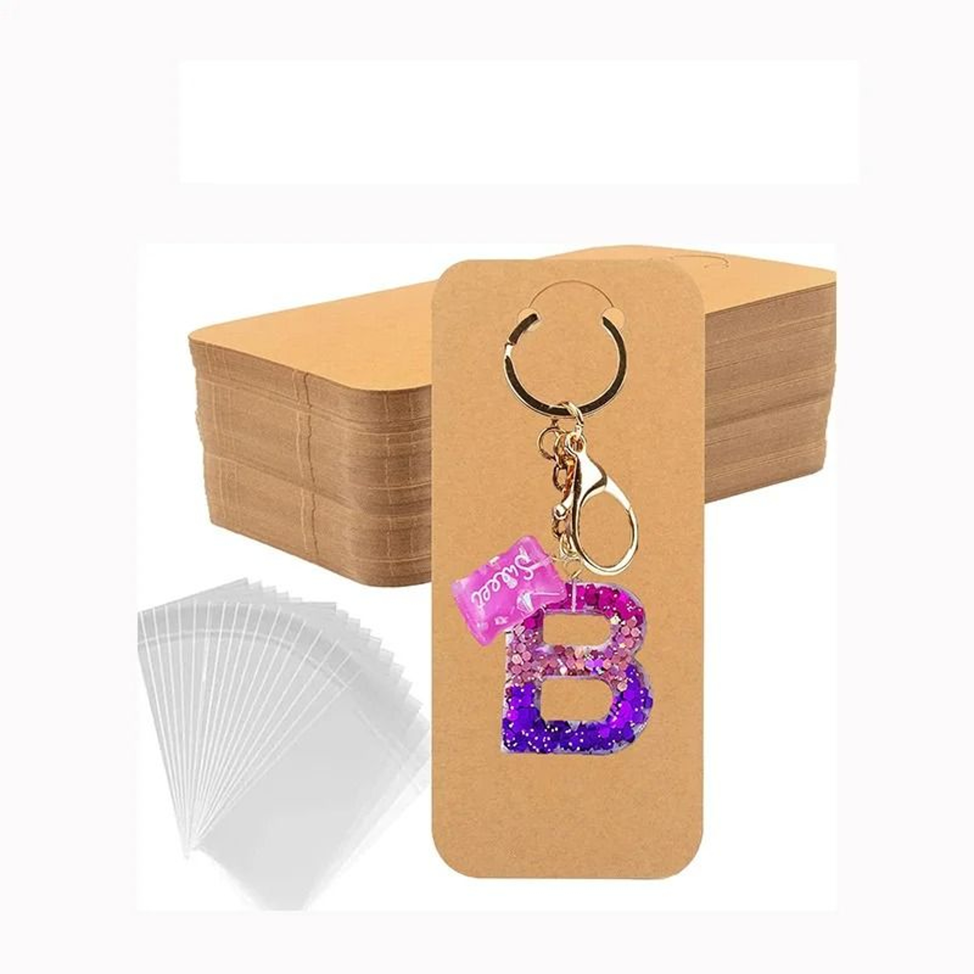 Keychain  Necklace Display Cards  30 Pcs Packaging Set 0