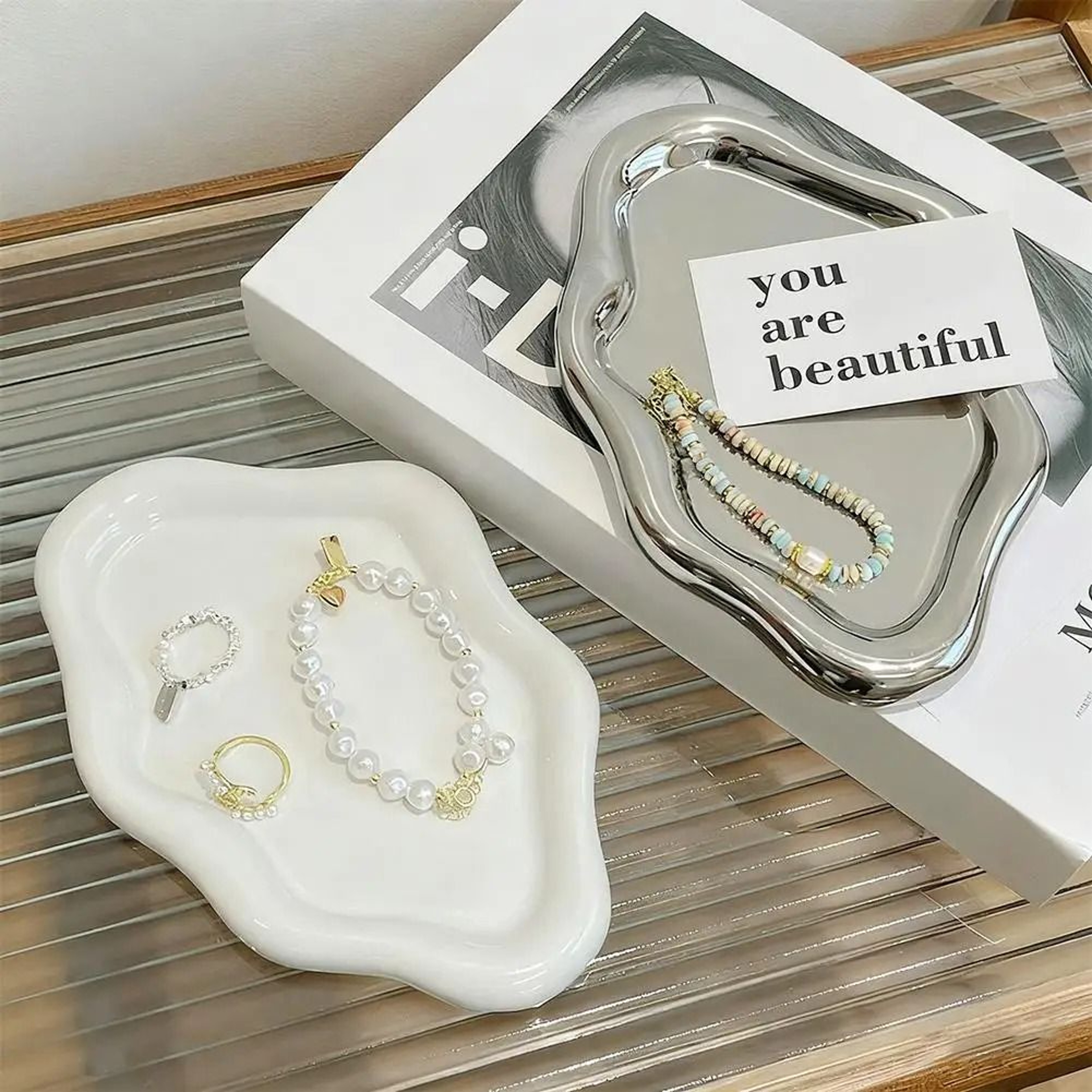 CloudShaped Jewelry Storage Tray  Creative Electroplated Desktop Dish 1