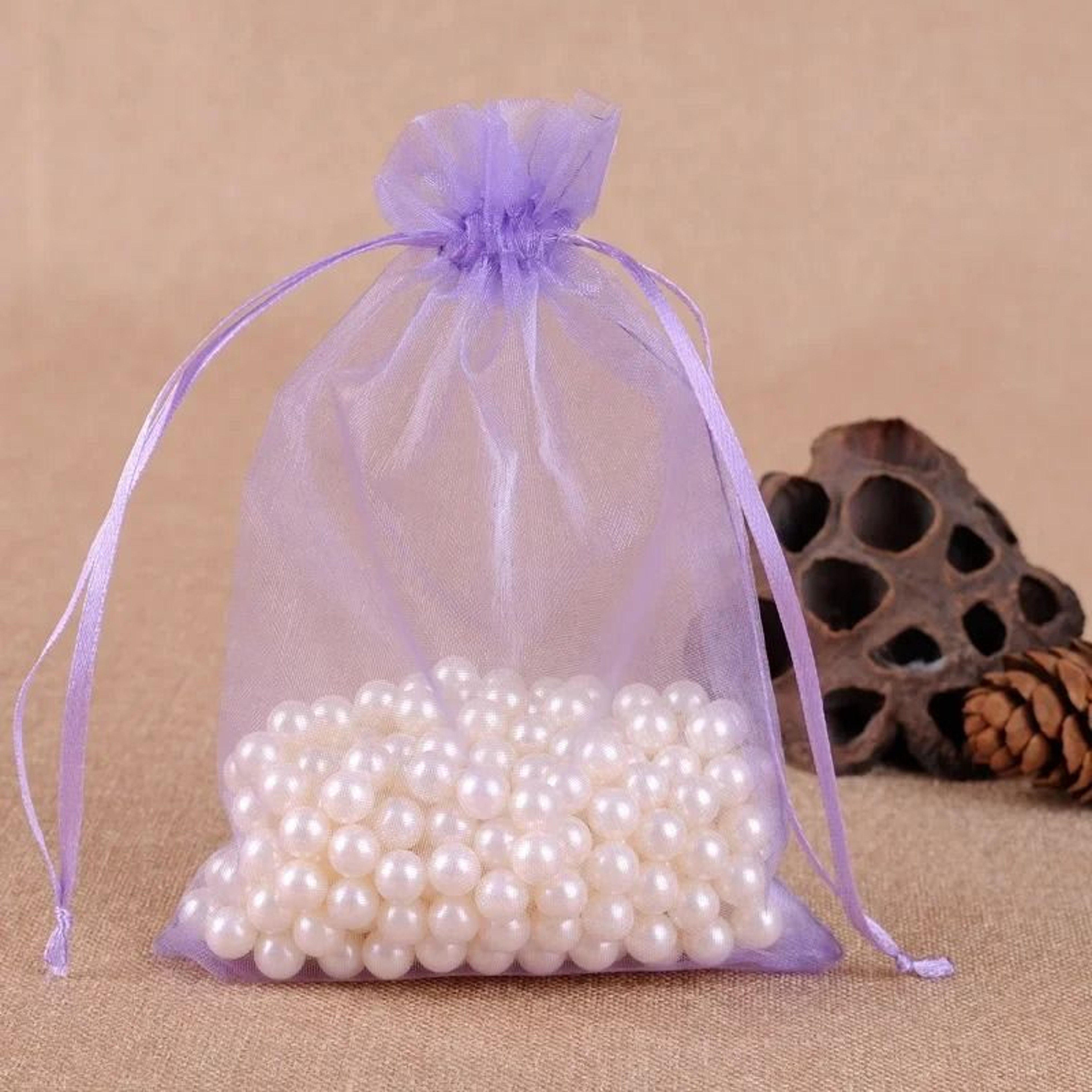 Elegant Drawstring Jewelry Pouches  50 Pcs Gift  Party Bags 4