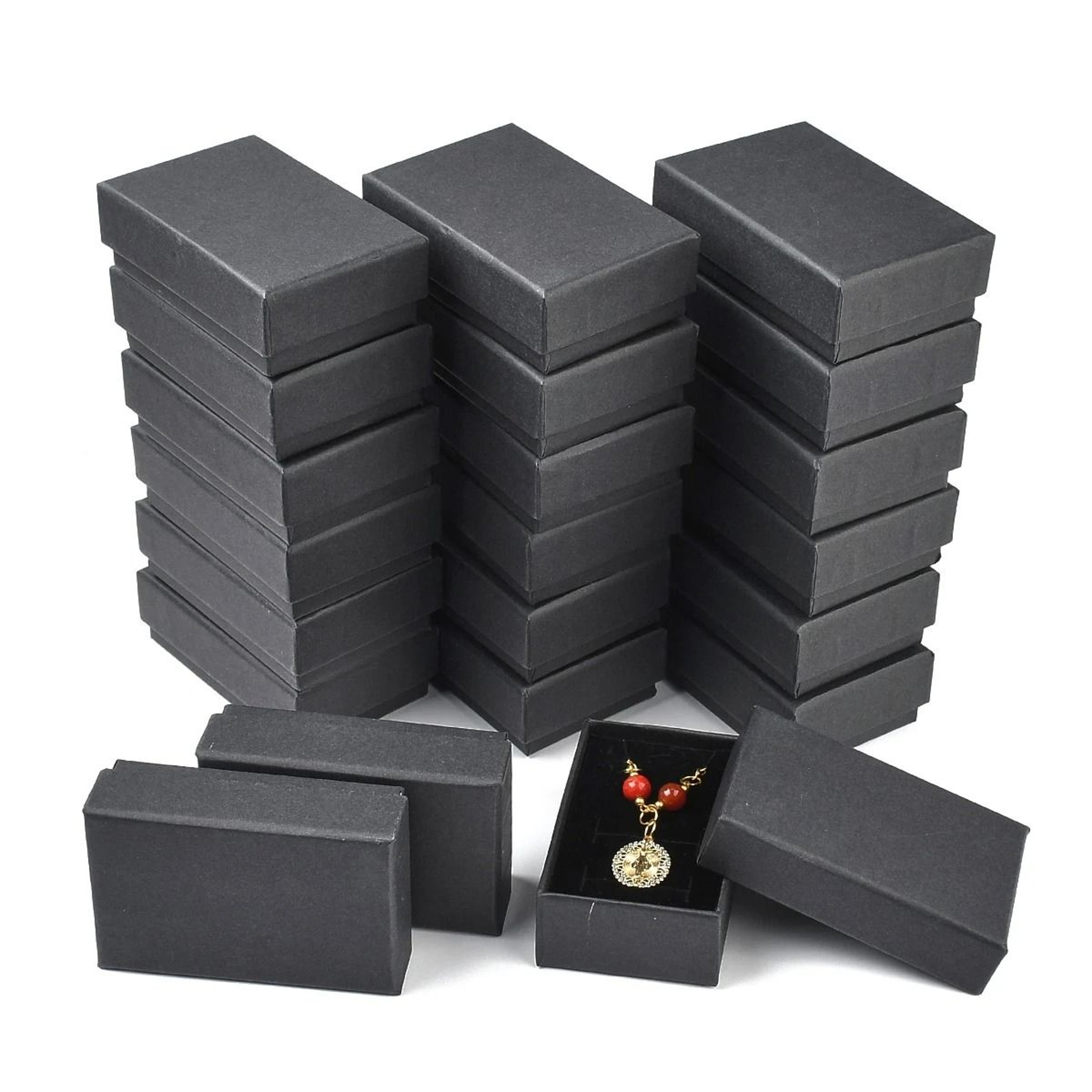 Kraft Paper Cardboard Jewelry Boxes  24 Pcs Gift Packaging Set 0