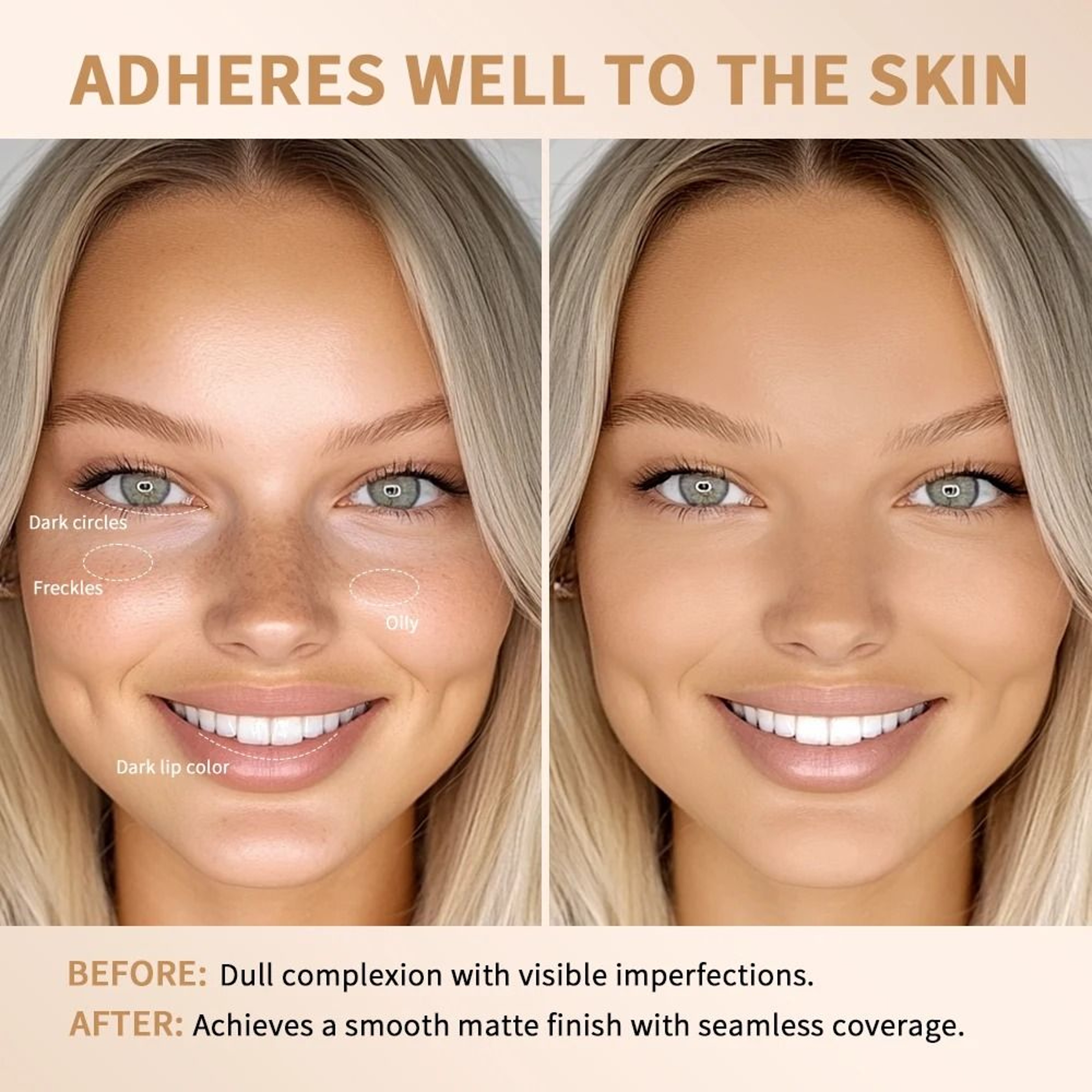 MultiUse Matte Skin Tint Foundation Stick With Integrated Brush 3
