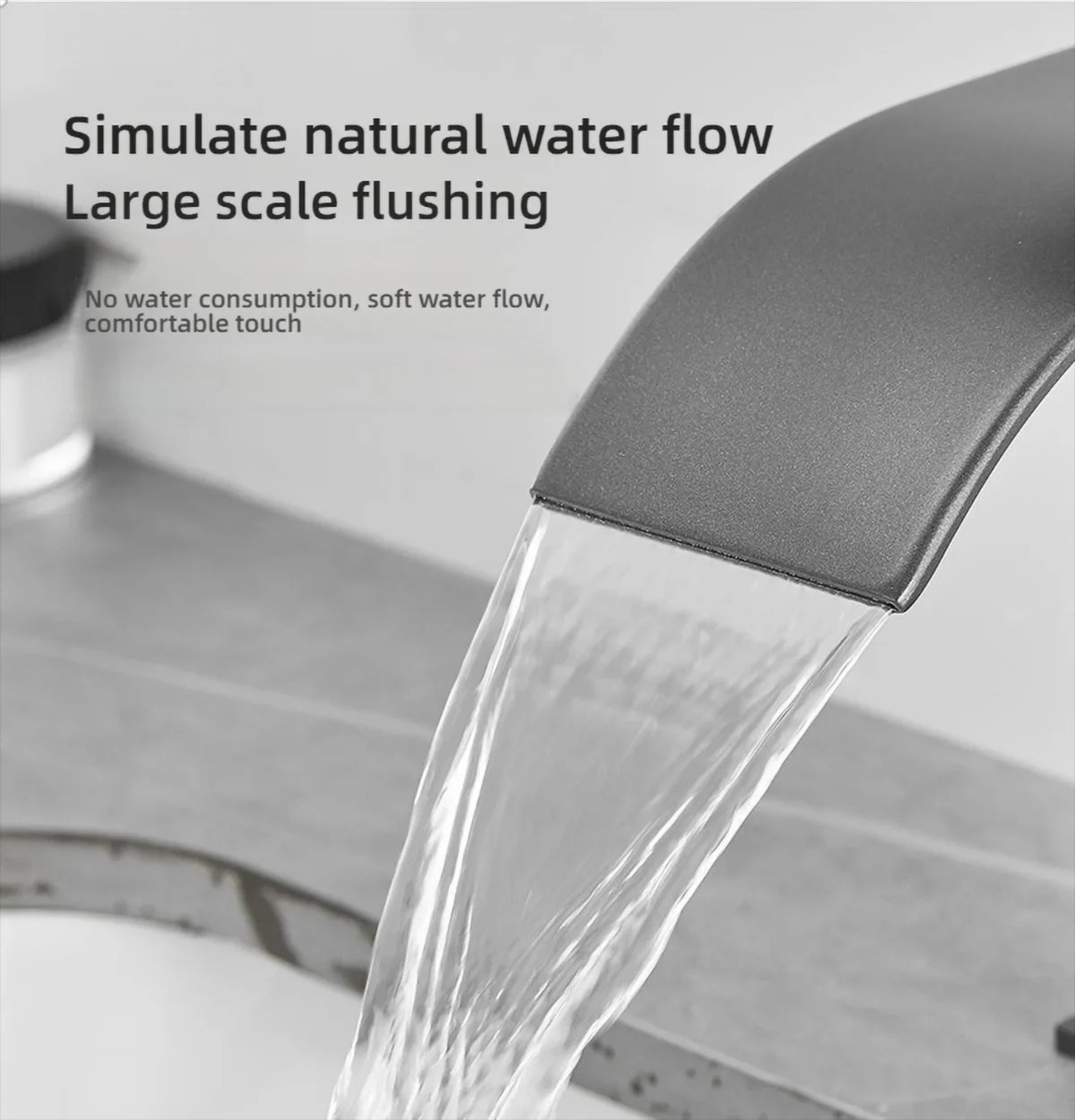 Waterfall Wash Basin Faucet With Hot And Cold Water Control 1