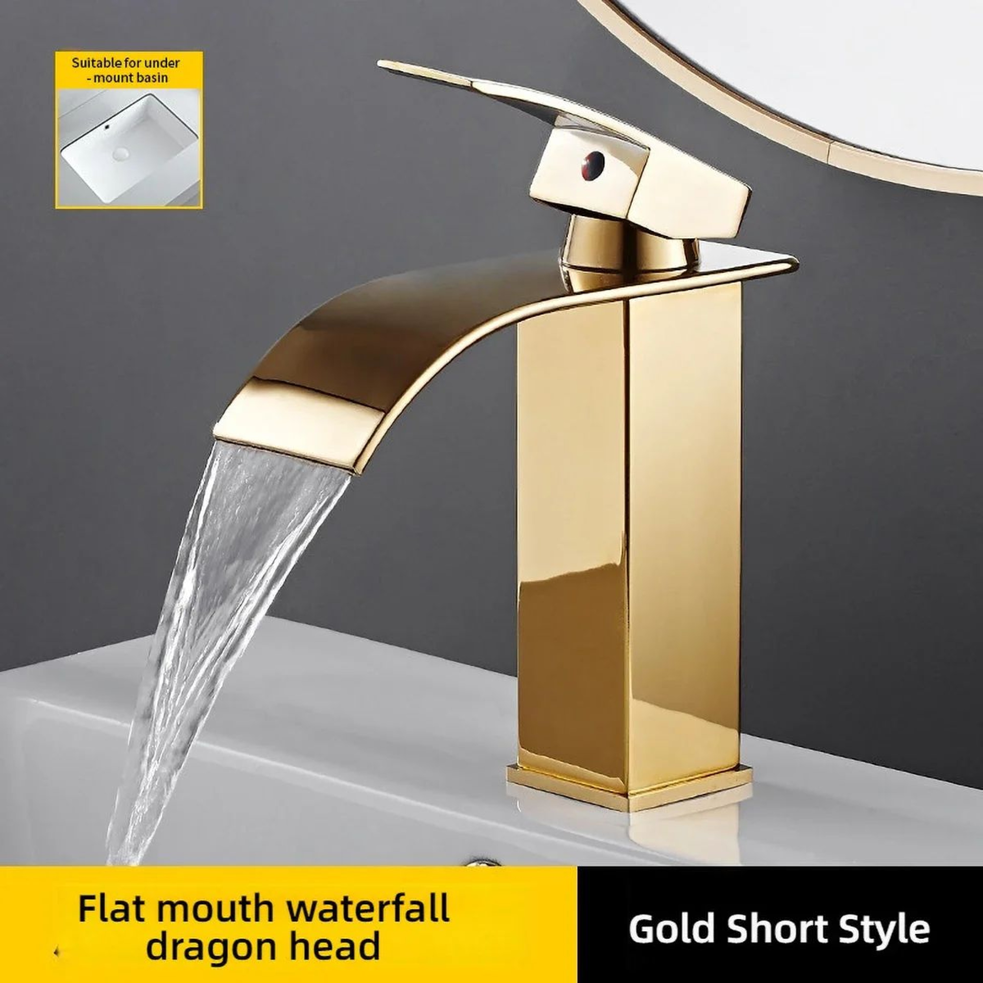 Waterfall Wash Basin Faucet With Hot And Cold Water Control 9