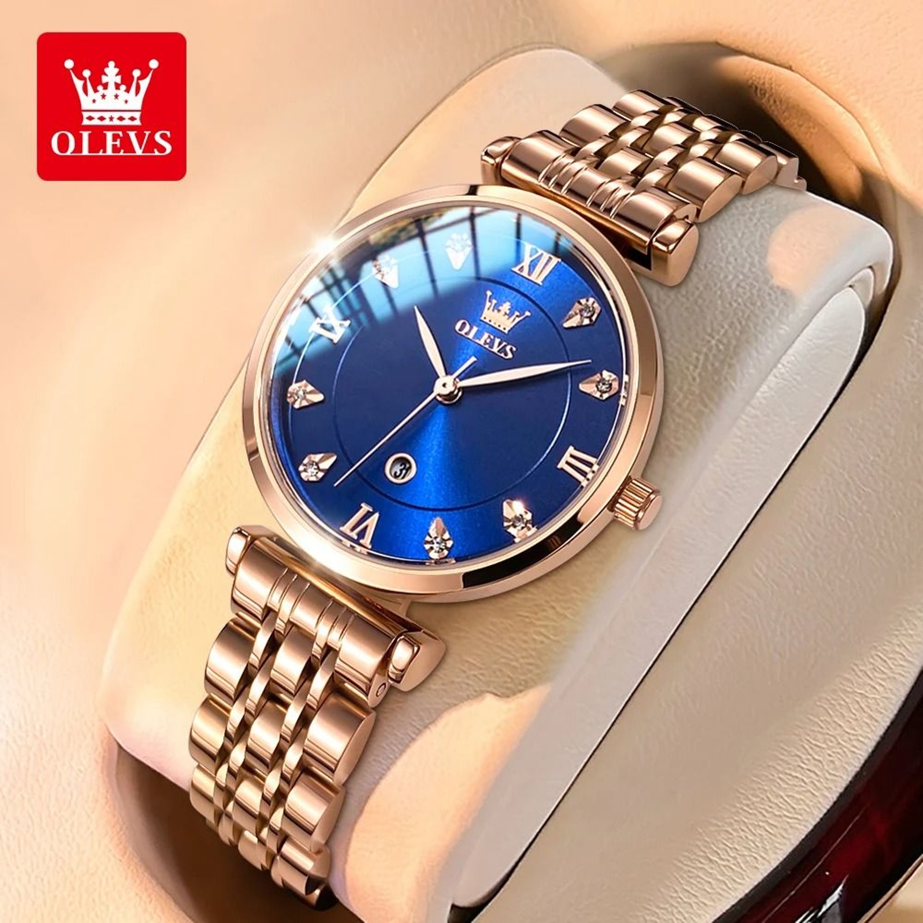 Fashion Ladies Rose Quartz Wristwatch 8