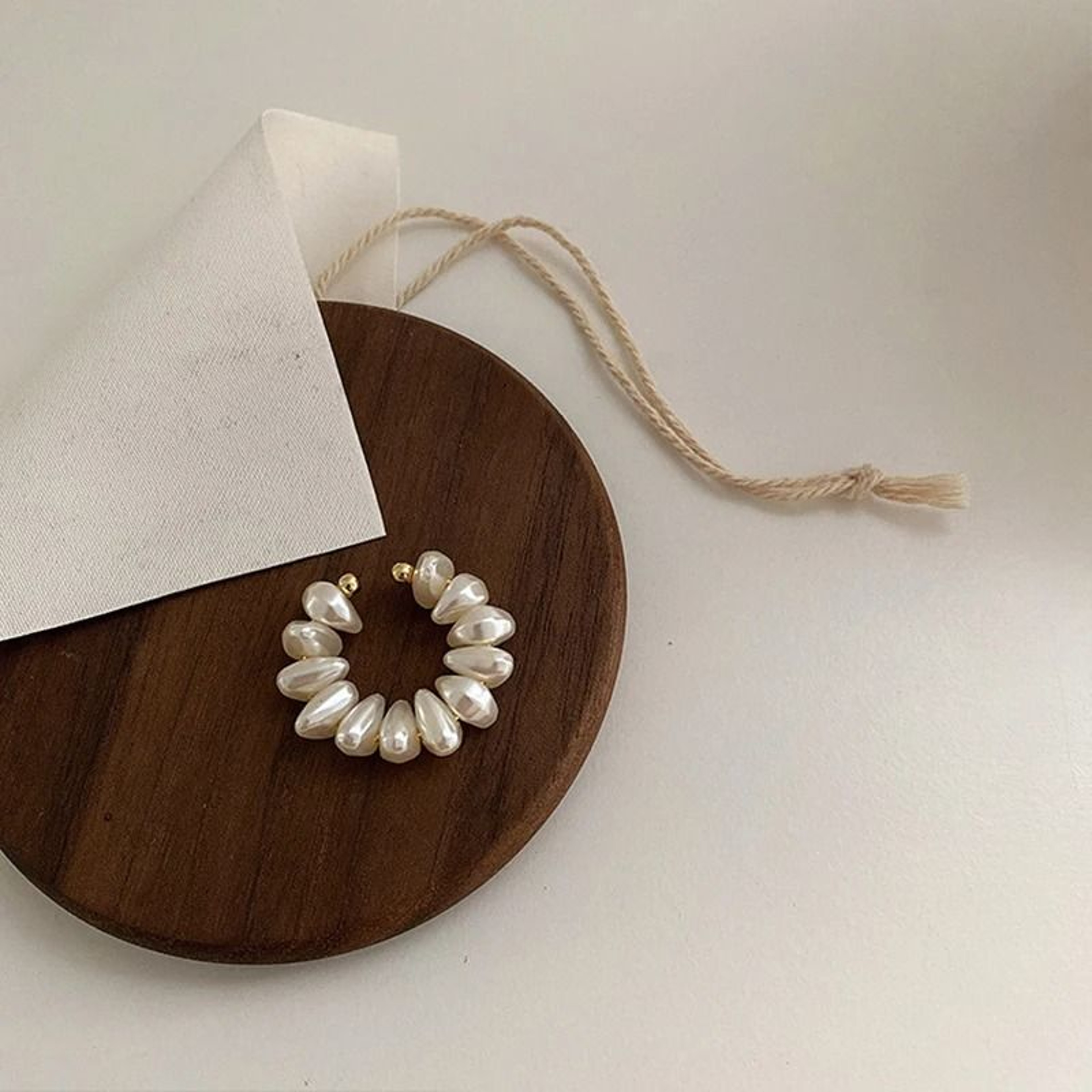 Irregular Pearl Ear Clip  Fake Piercing Cuff 5