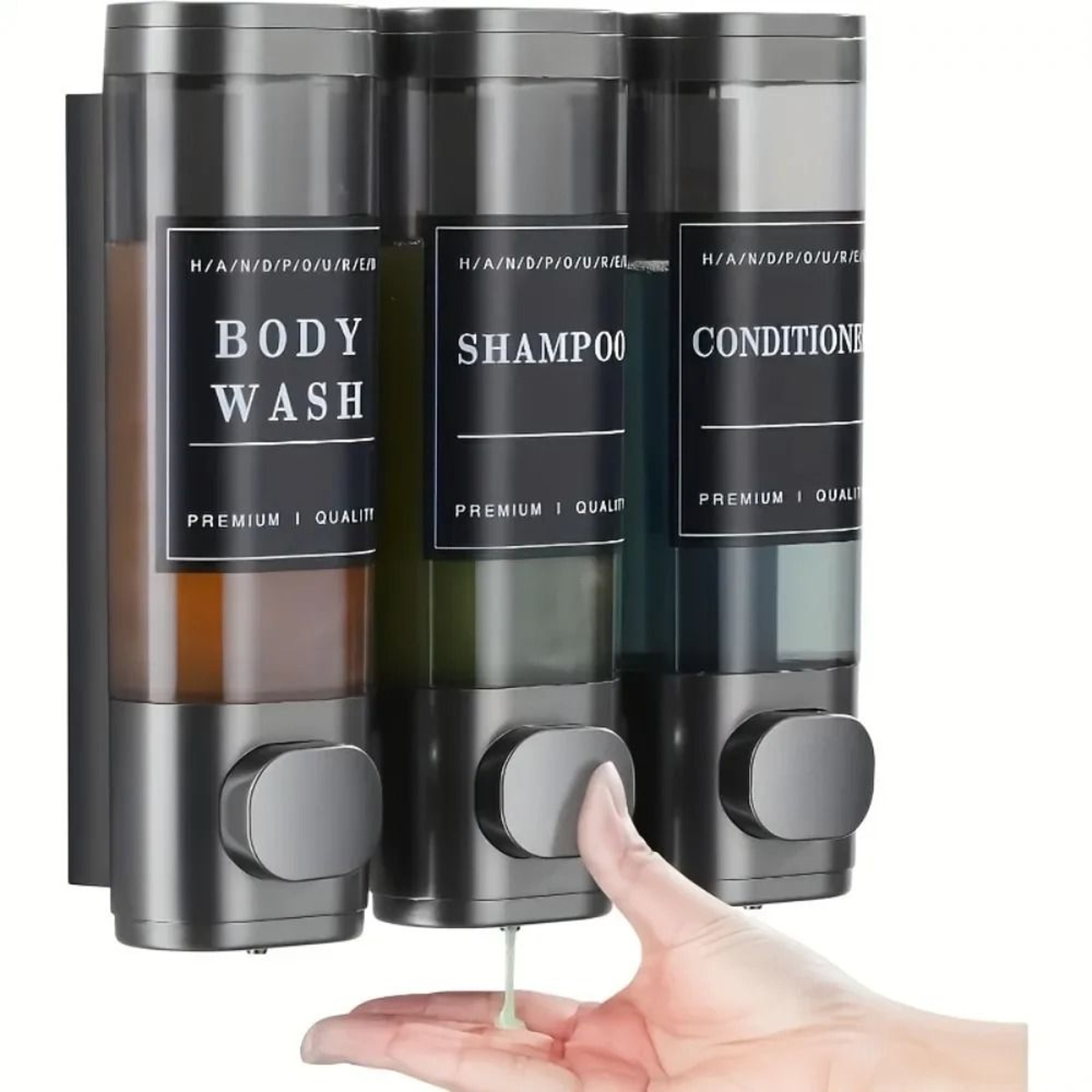Triple ABS Shampoo And Conditioner Dispenser 0