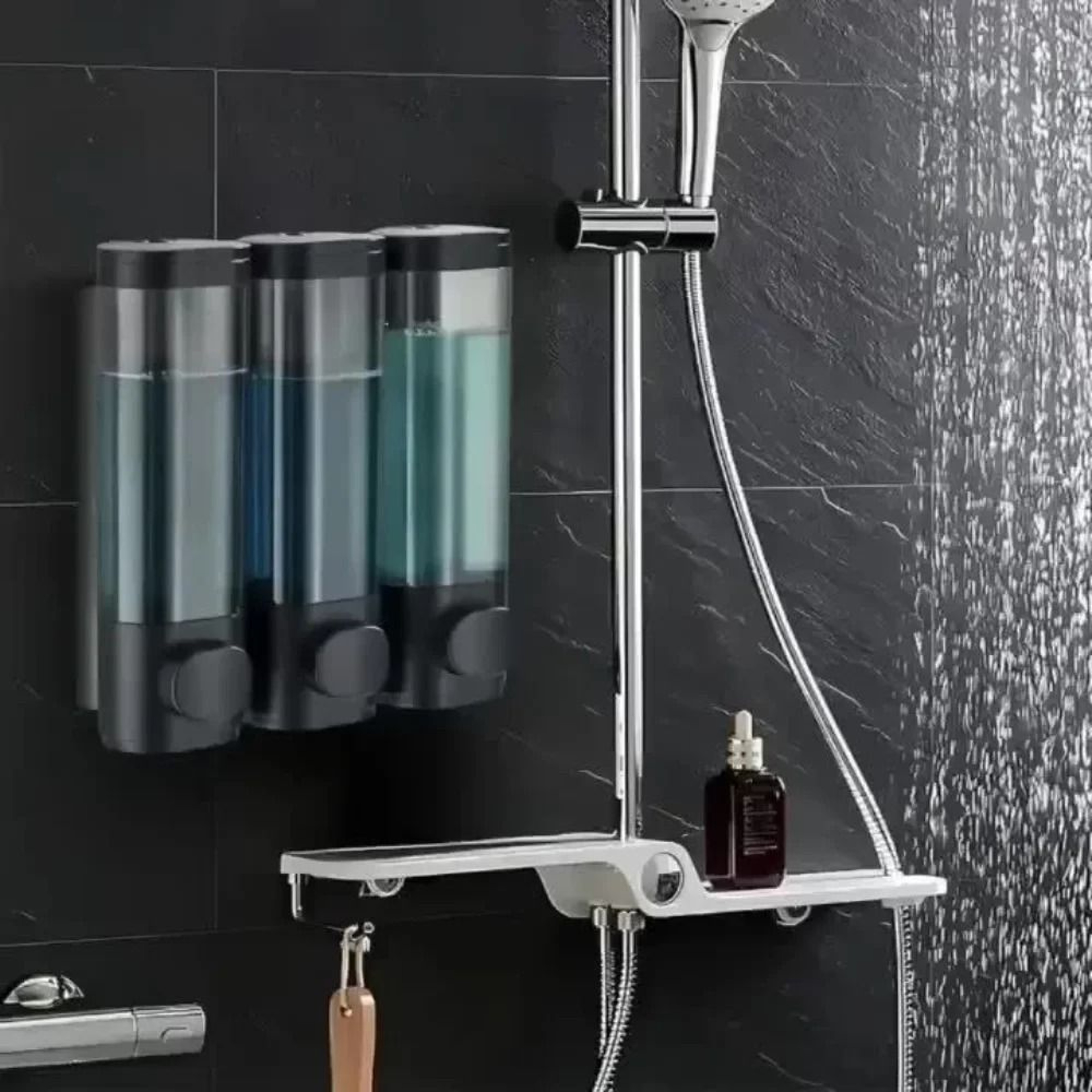 Triple ABS Shampoo And Conditioner Dispenser 5