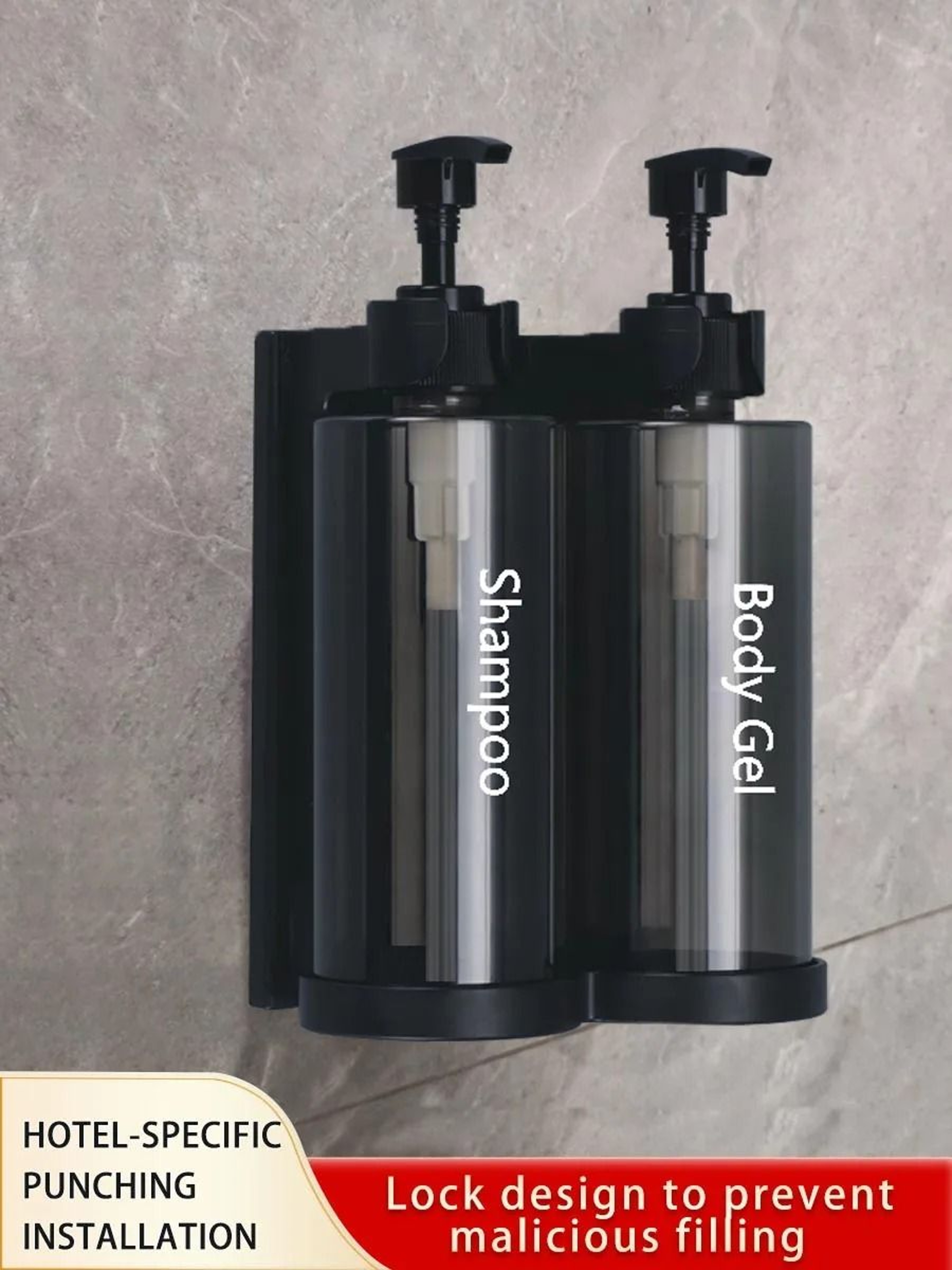300ML WallMounted Shower  Lotion Dispenser 0