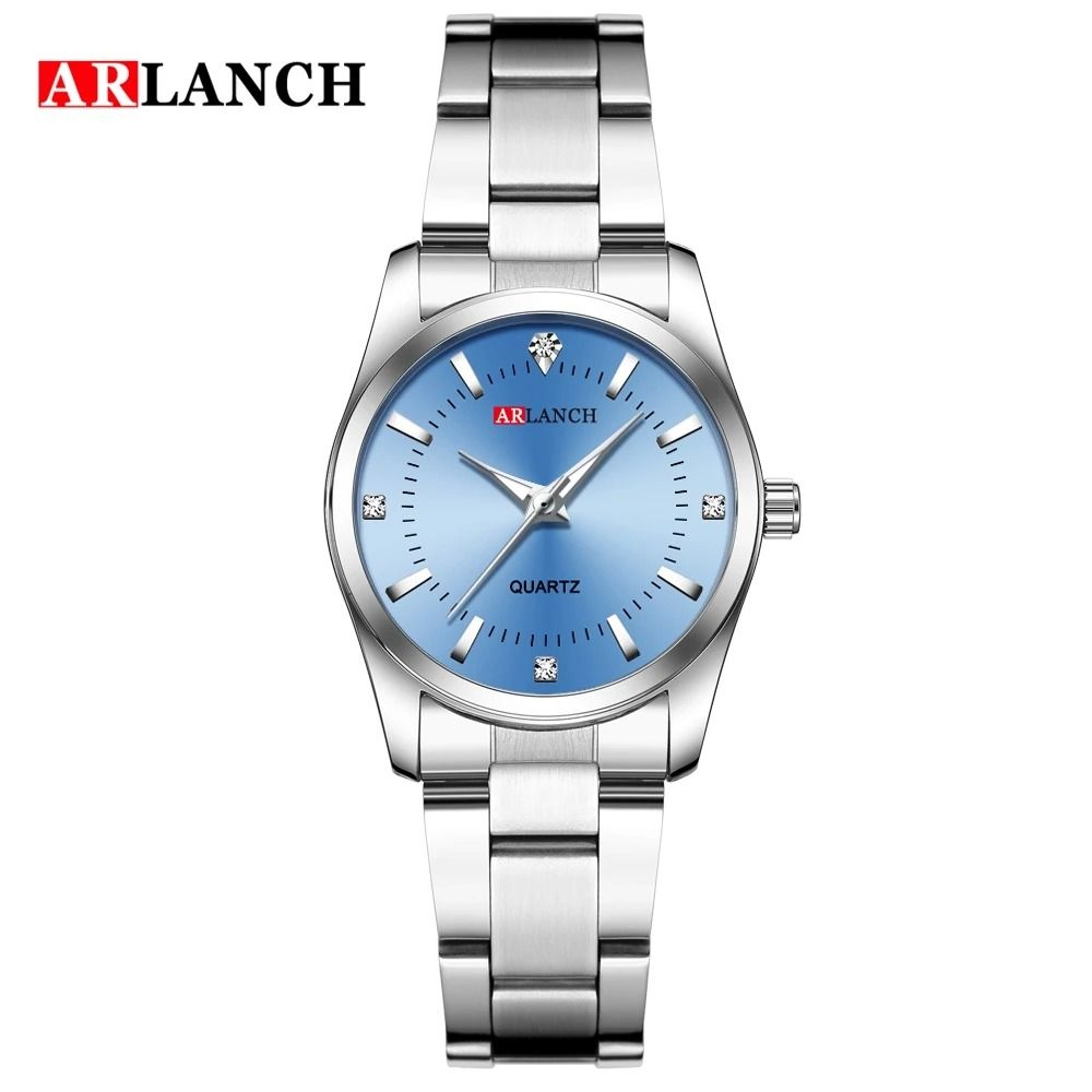 Rhinestone Minimalist Watch  Fashionable Stainless Steel Pink Dial Timepiece For Outdoor And Travel 10