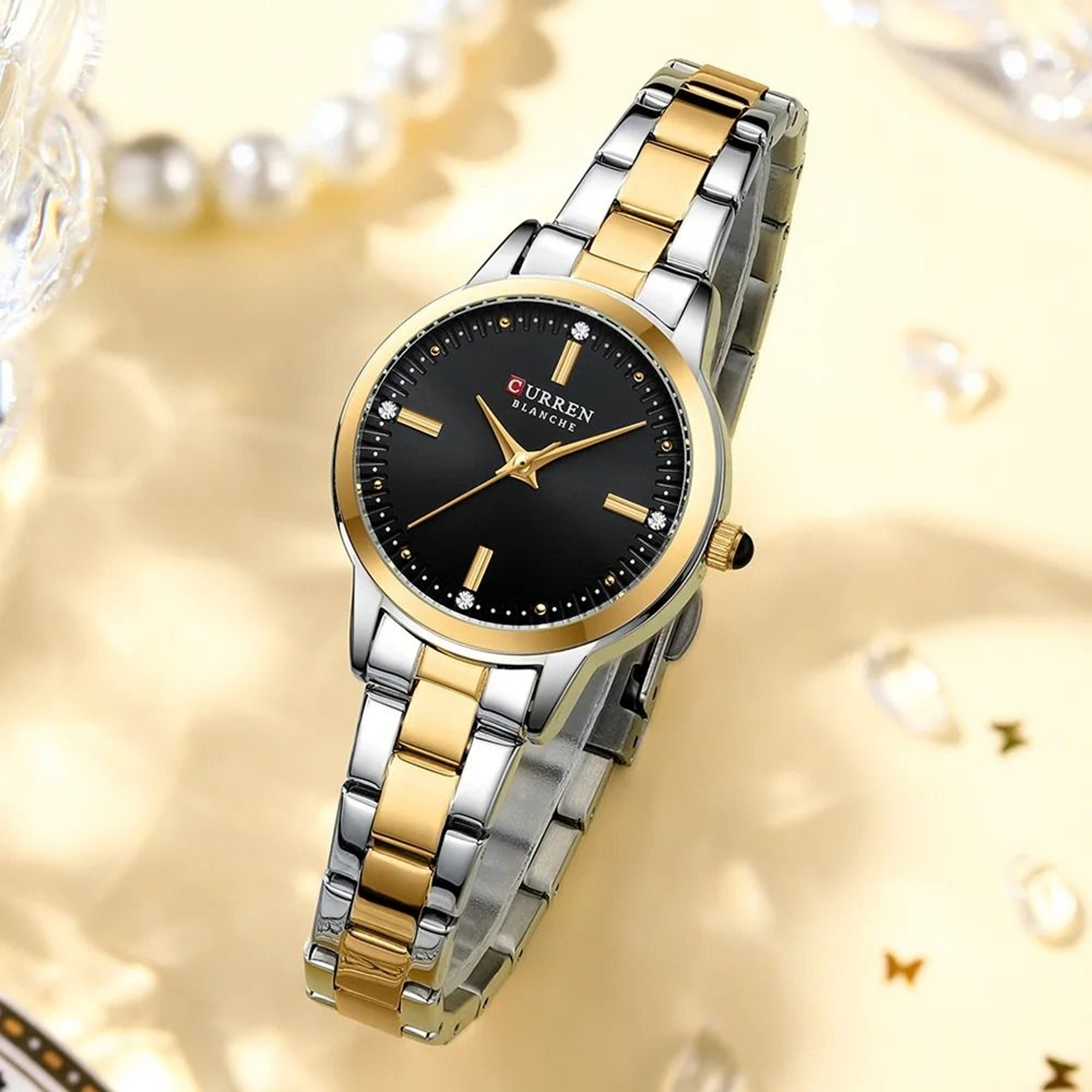 Dazzling Diamond Roman Dial Watch  Fashionable Luxury Waterproof Quartz Timepiece With Luminous Han 5