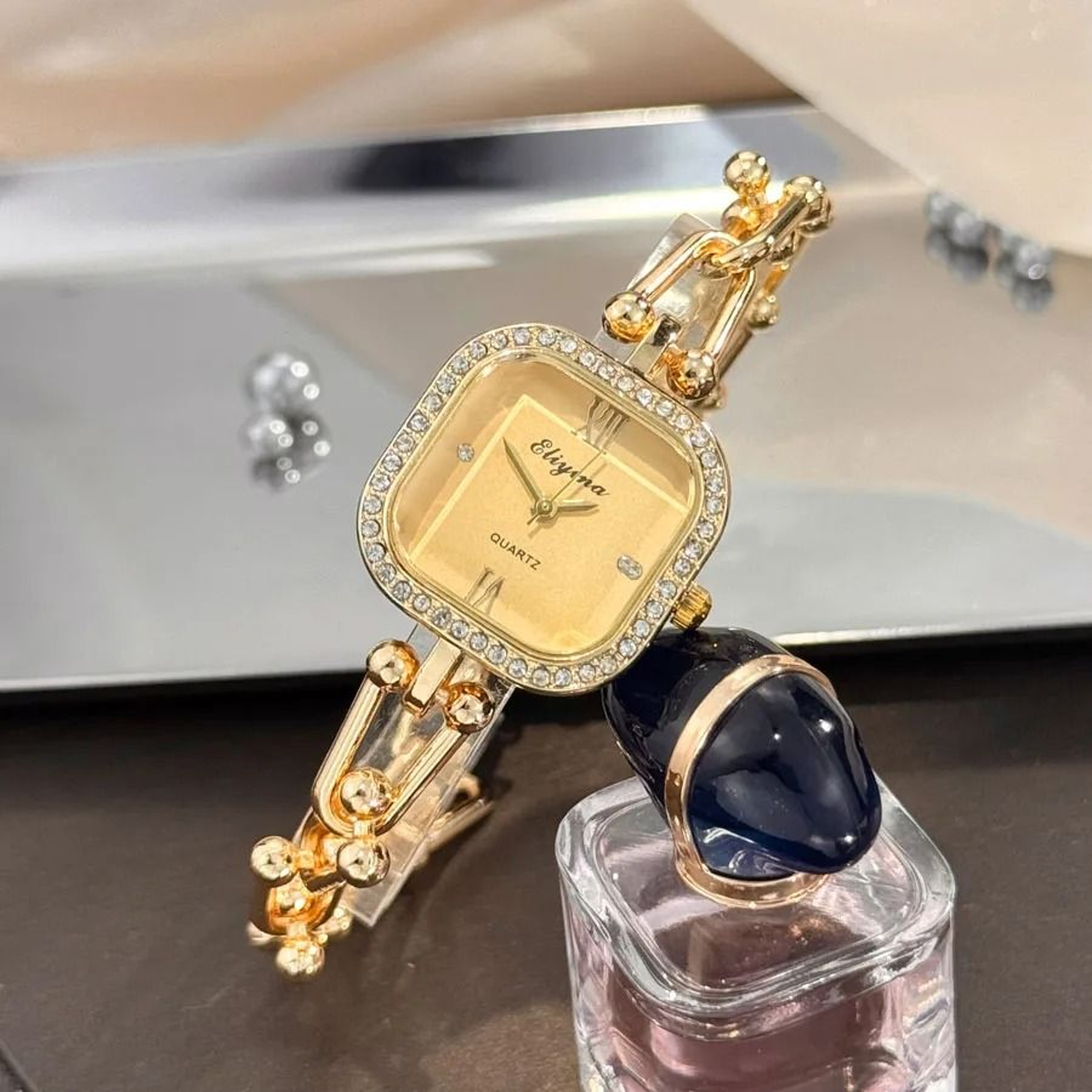 Luxury MultiFaceted Square Bracelet Watch  Creative MidCentury Minimalist HighEnd Timepiece For Wom 8