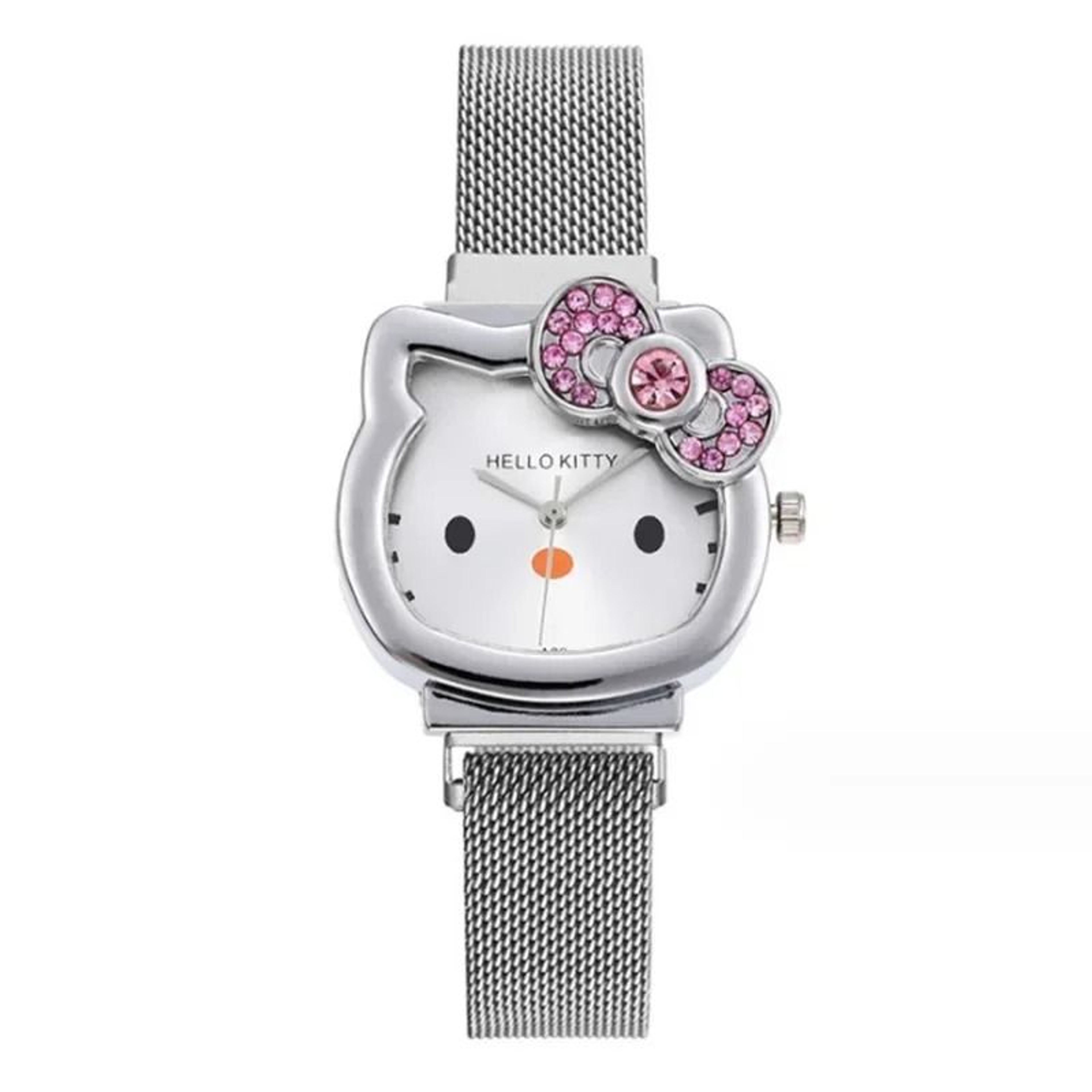 Hello Kitty Crystal Bow Magnet Watch  Fashionable Sanrio Anime Quartz Timepiece For Girls  Fans 7