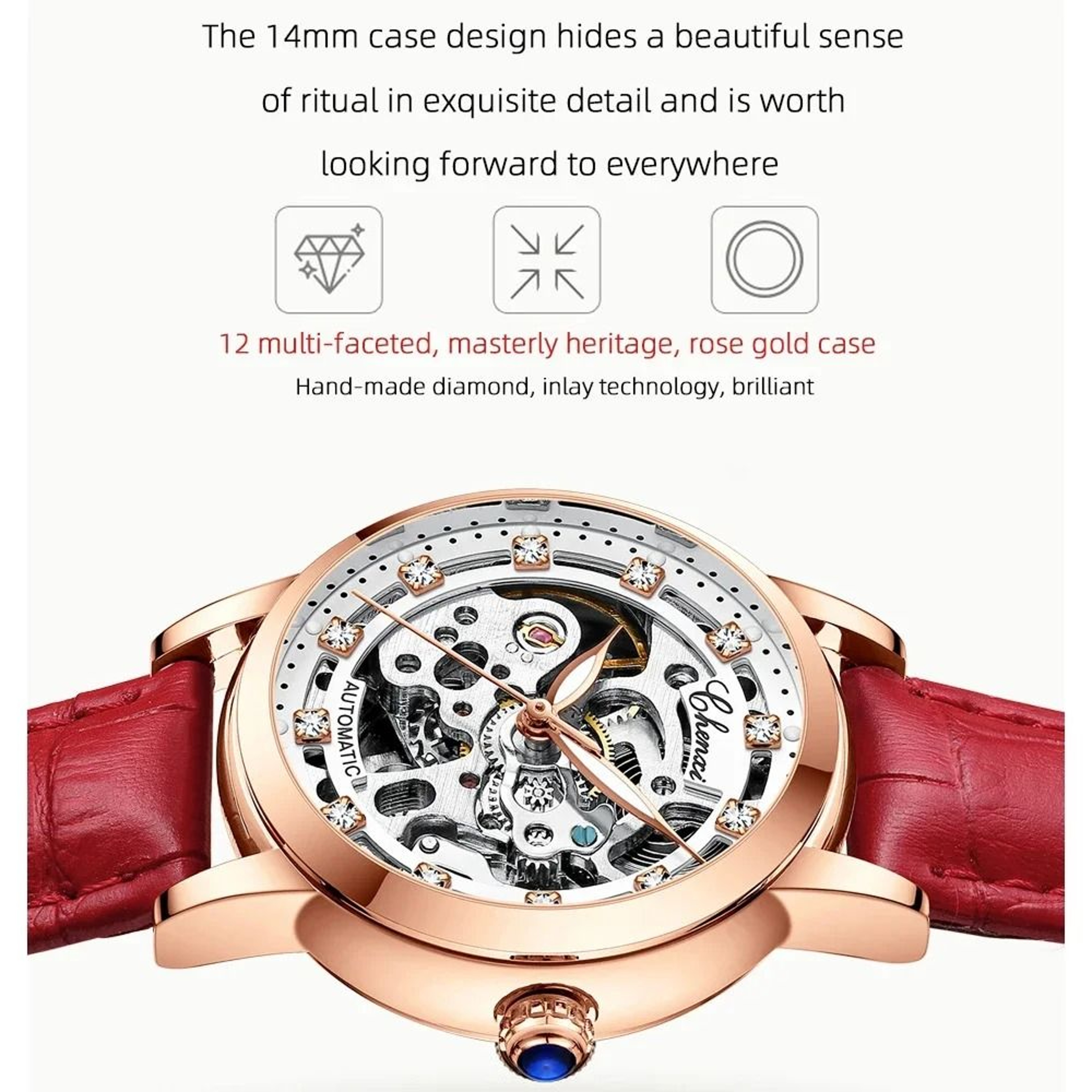 Luxury Skeleton Tourbillon Automatic Mechanical Watch  Premium Stainless Steel Waterproof Timepiece 3