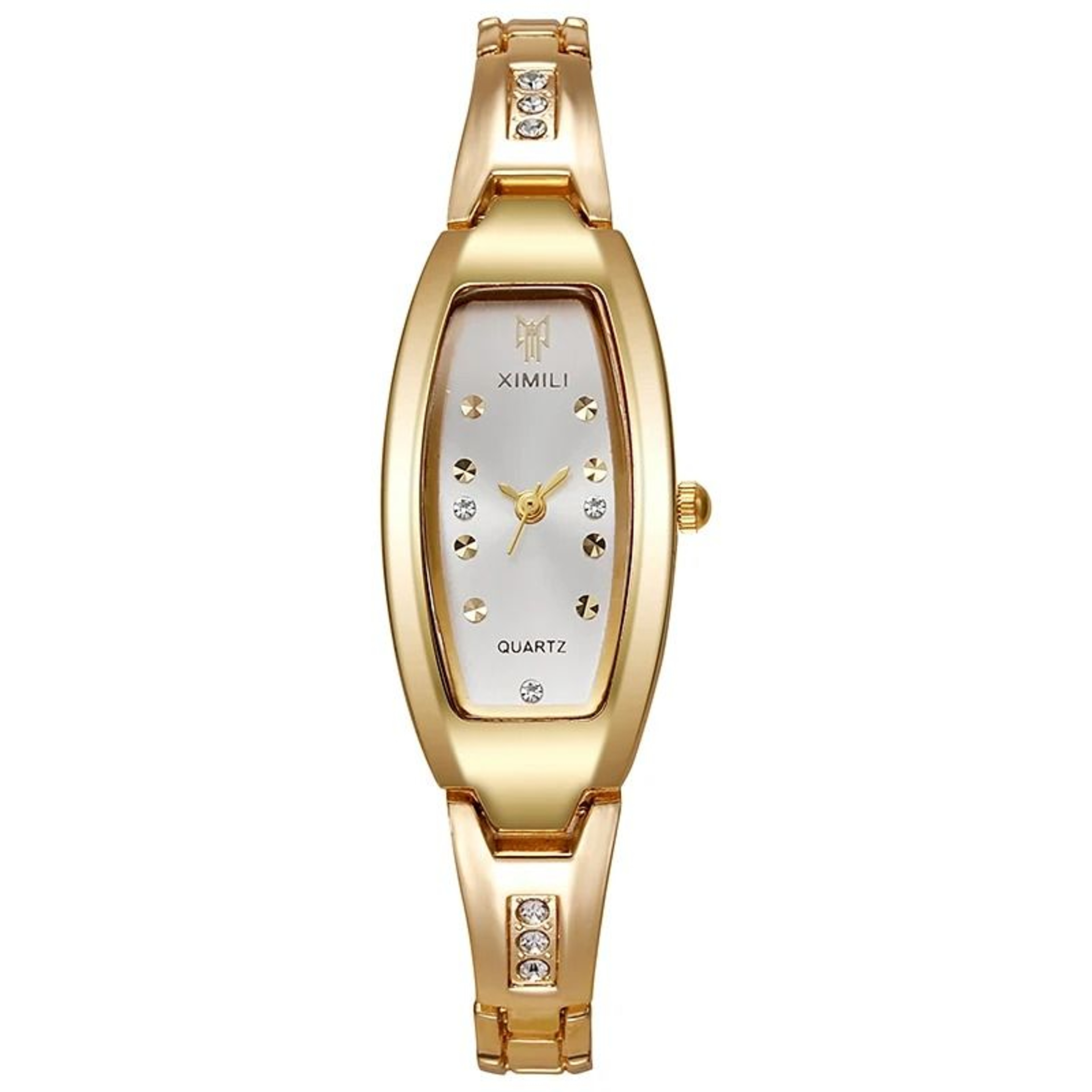 Luxury Diamond Executive Watch  Bracelet Set  Premium Stainless Steel Quartz Timepiece With Matchin 5
