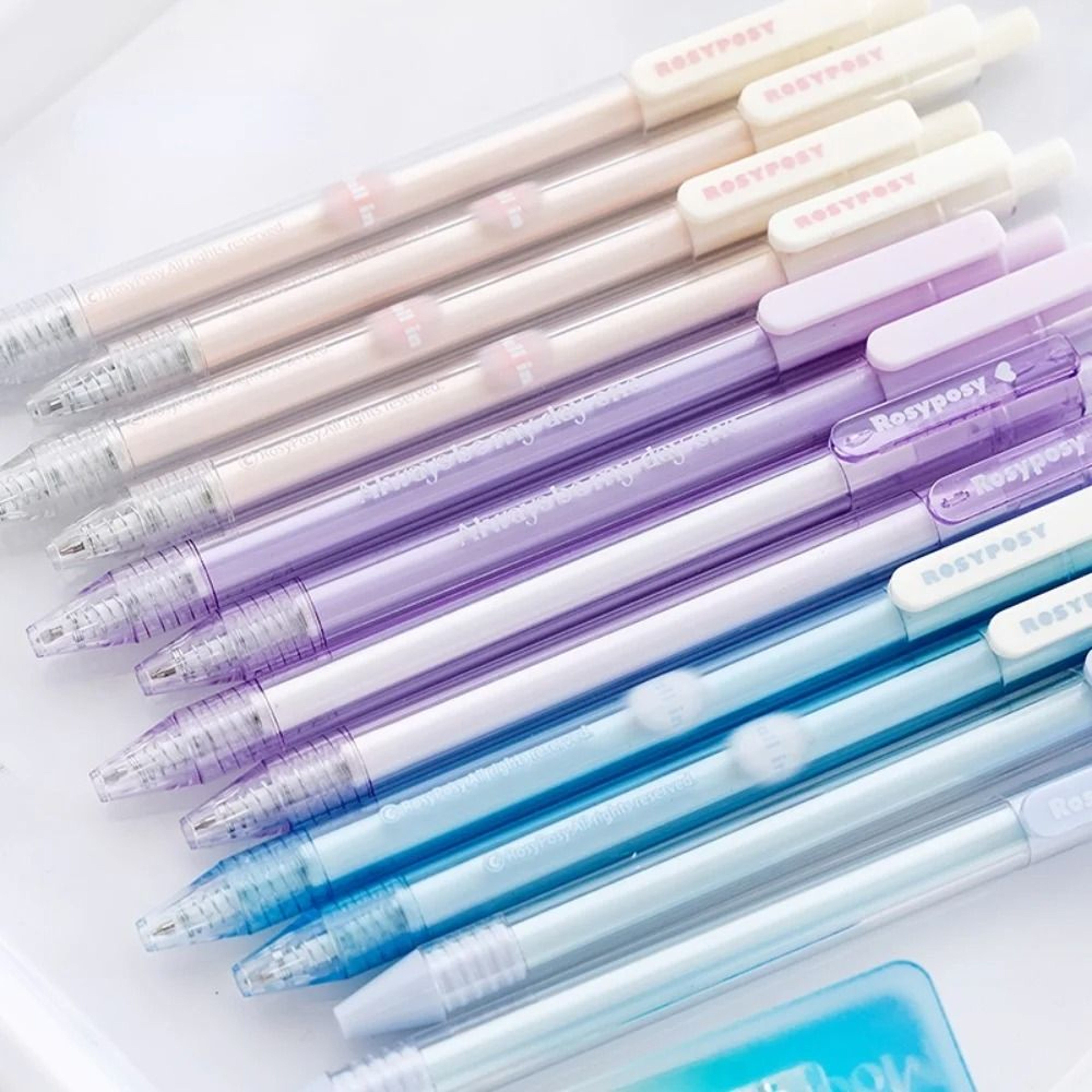 Aesthetic 5Piece Gradient Gel Pen Set  HighPerformance 05mm038mm INSStyle Pens For Journaling  Stud 5