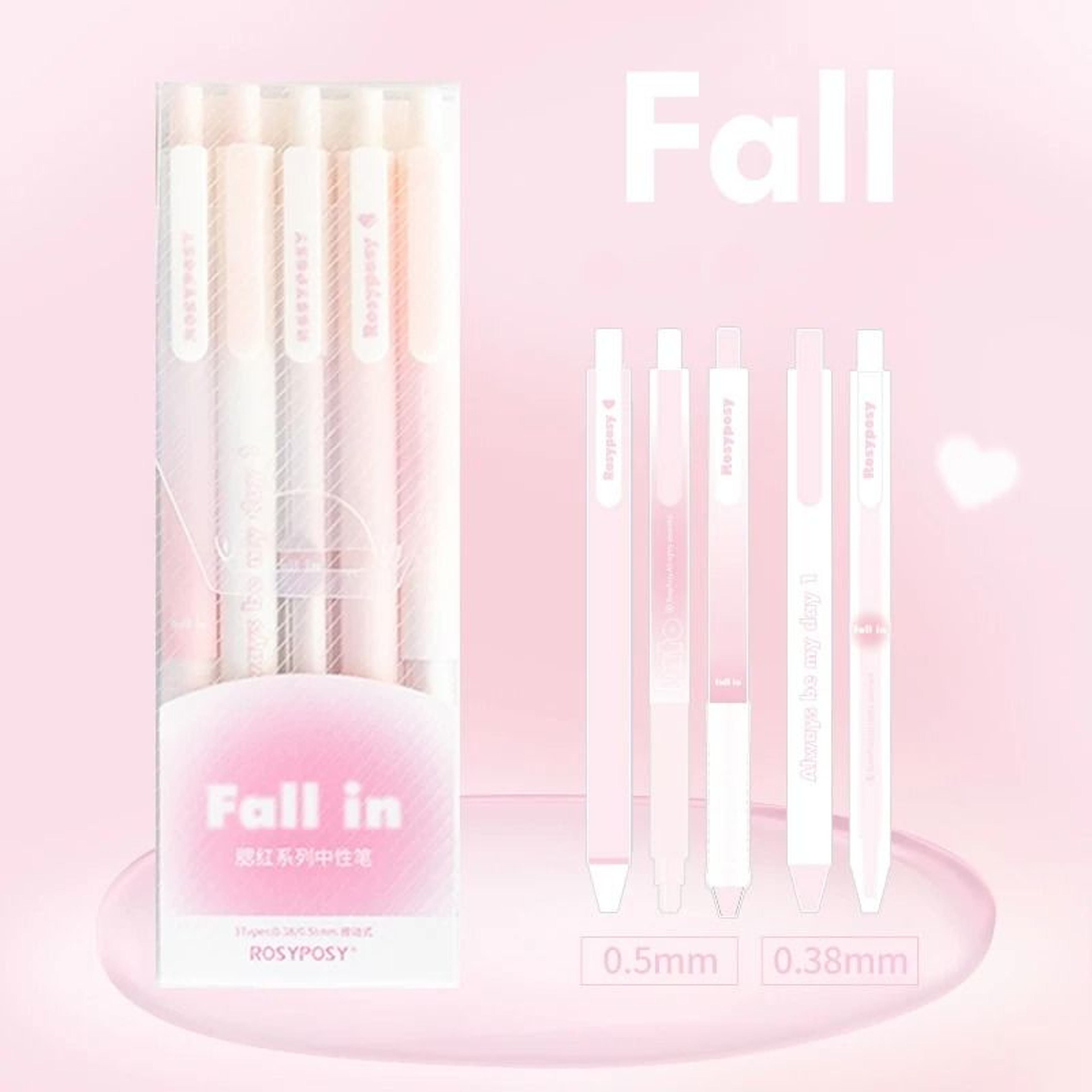 Aesthetic 5Piece Gradient Gel Pen Set  HighPerformance 05mm038mm INSStyle Pens For Journaling  Stud 8