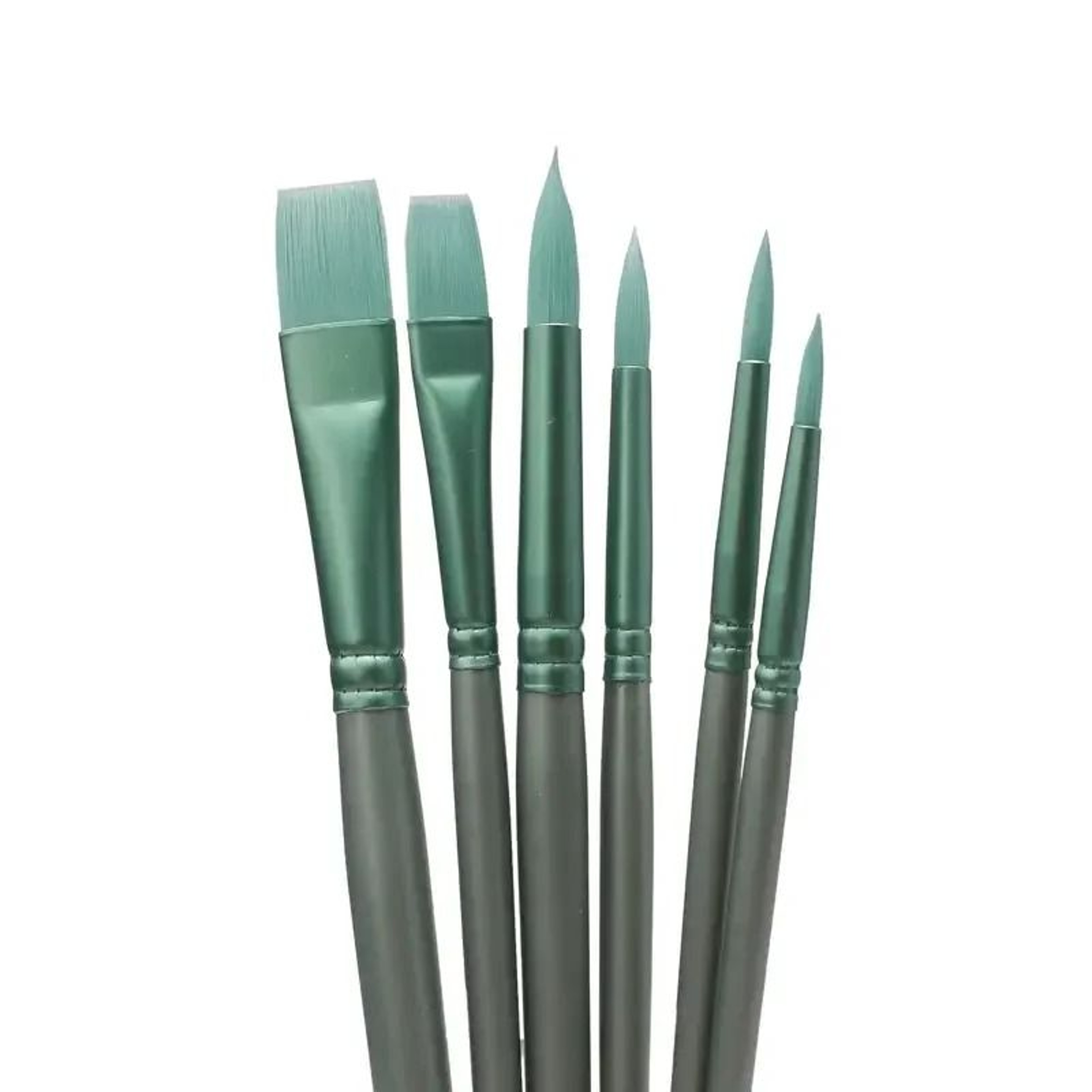6Piece MultiShape Artist Brush Set  Professional Nylon Hair Brushes For Watercolor Acrylic And Oil  0