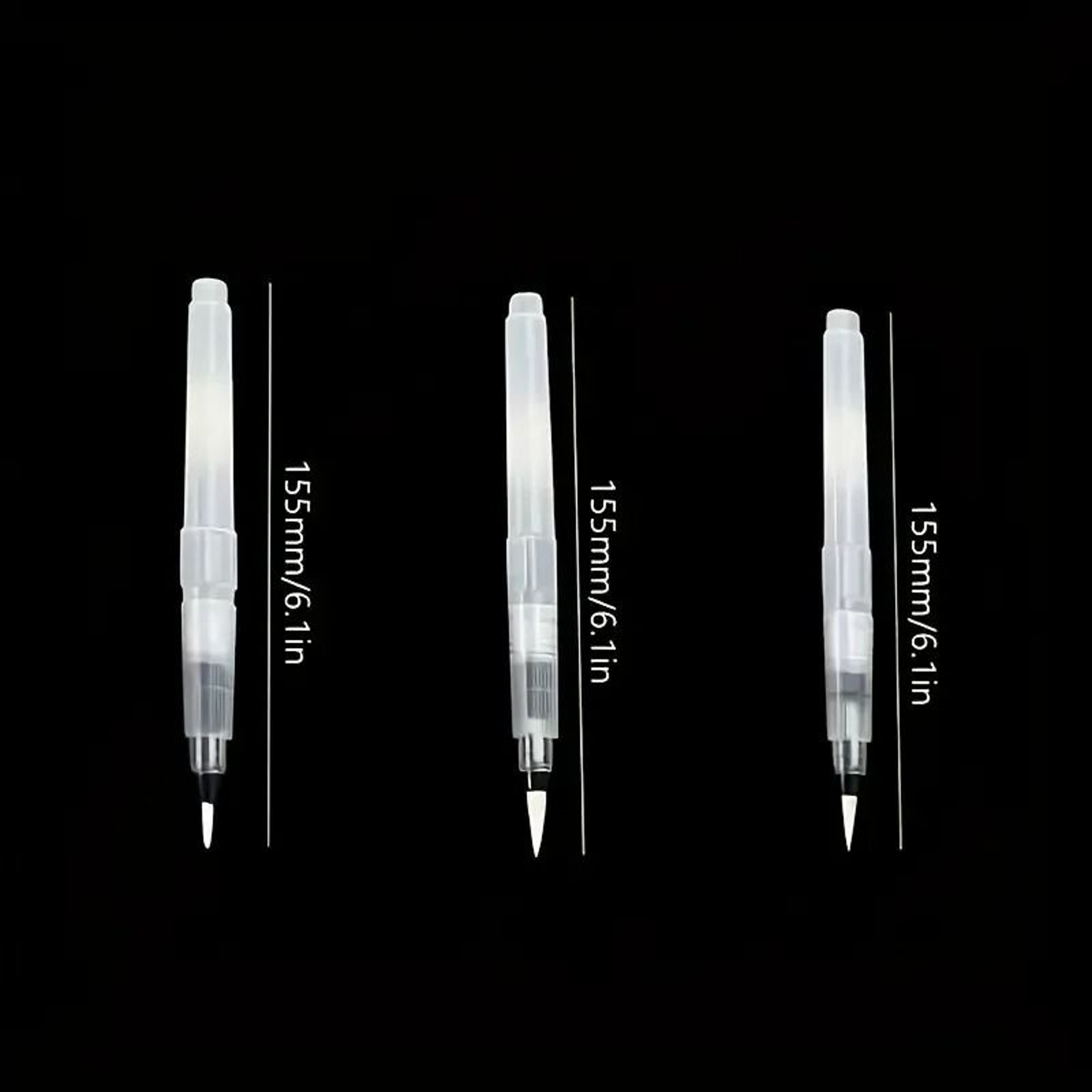 3Piece Portable Refillable Water Brush Set  Fine Tip For Watercolor Lettering Calligraphy And Trave 4