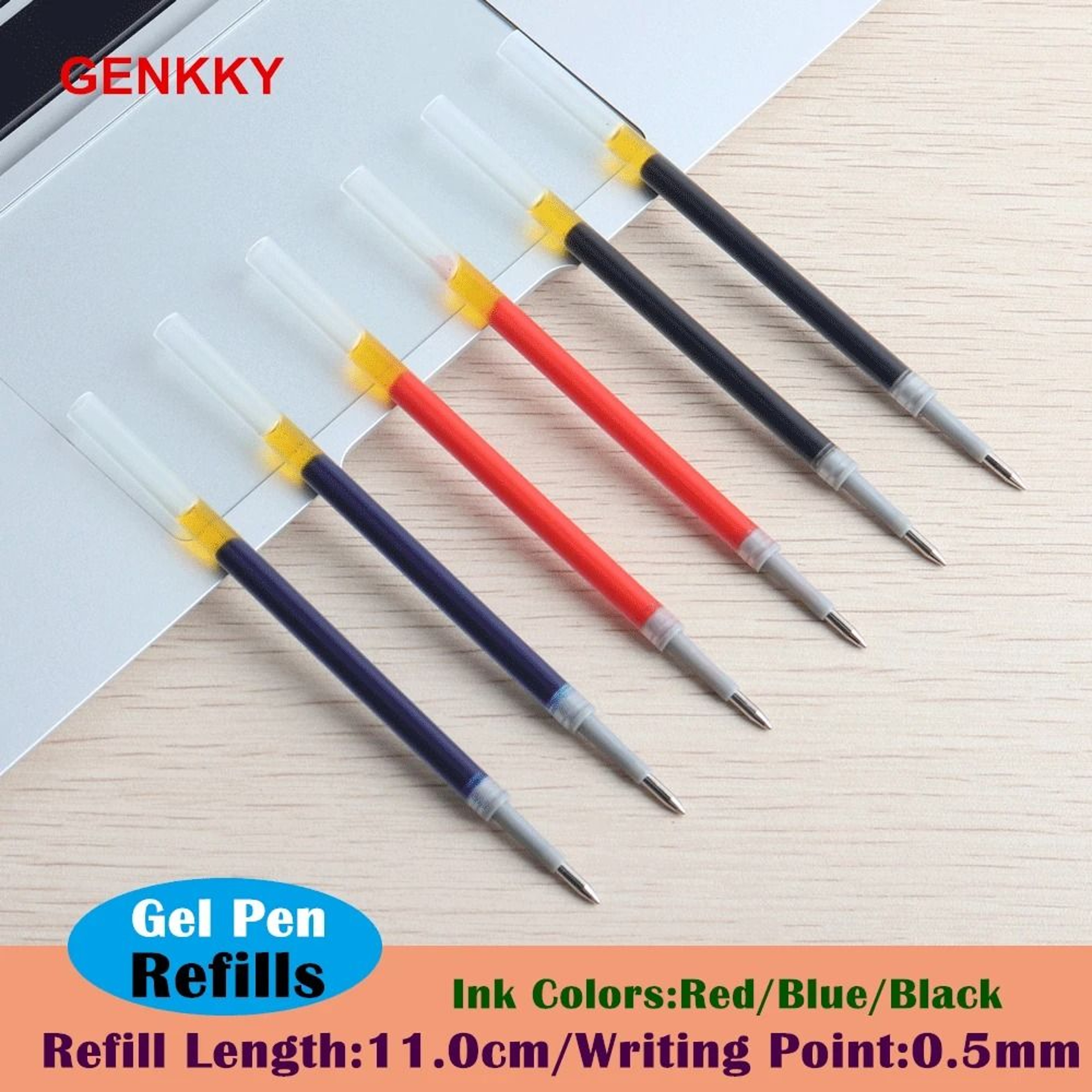 10Piece Gel Pen Refill Set  433 In Precision 05 Mm Point For School  Office Stationery 1