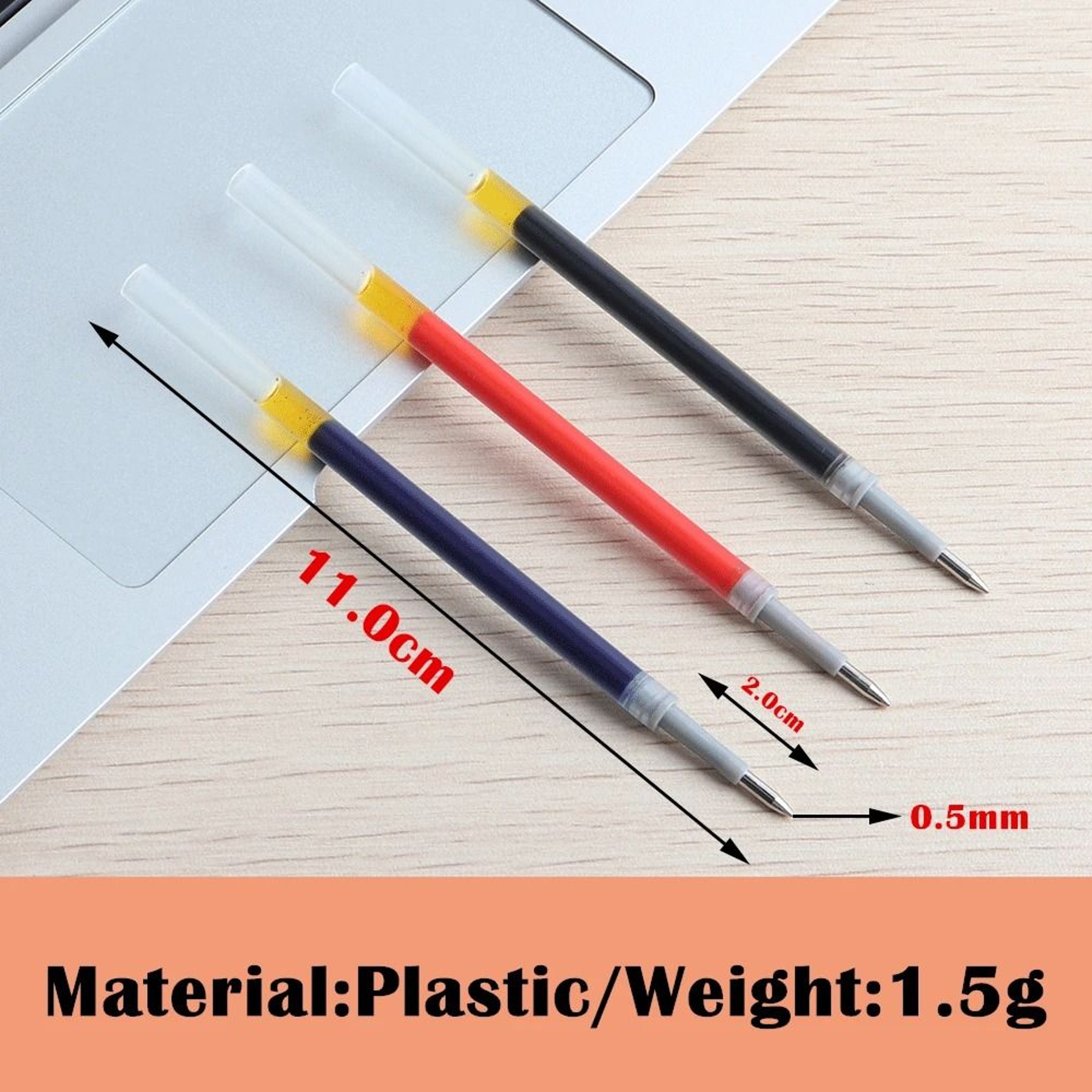10Piece Gel Pen Refill Set  433 In Precision 05 Mm Point For School  Office Stationery 2