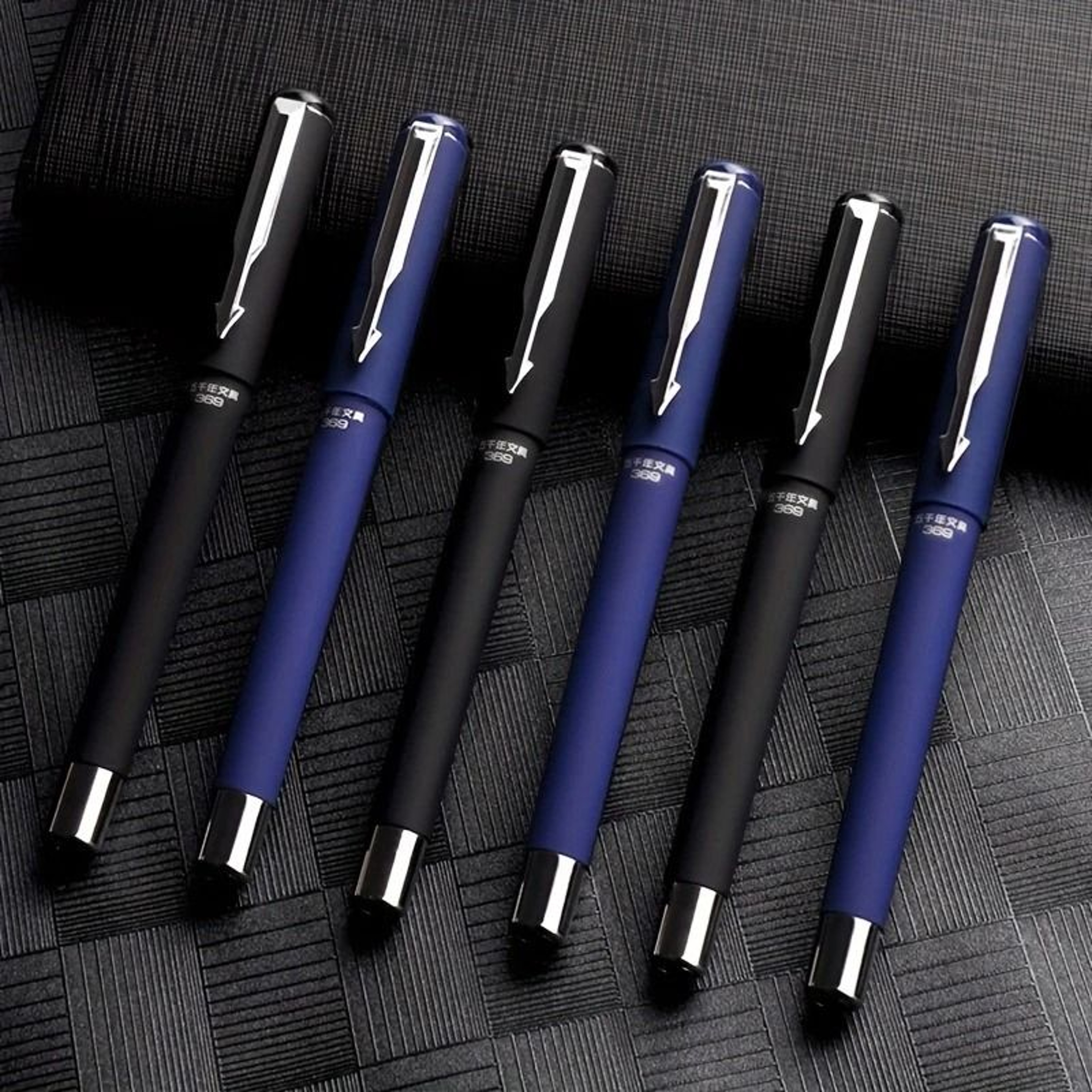 3Piece Executive Frosted Ballpoint Pen Set  07mm Titanium Steel Tip  UltraSmooth Neutral Ink For Hi 1