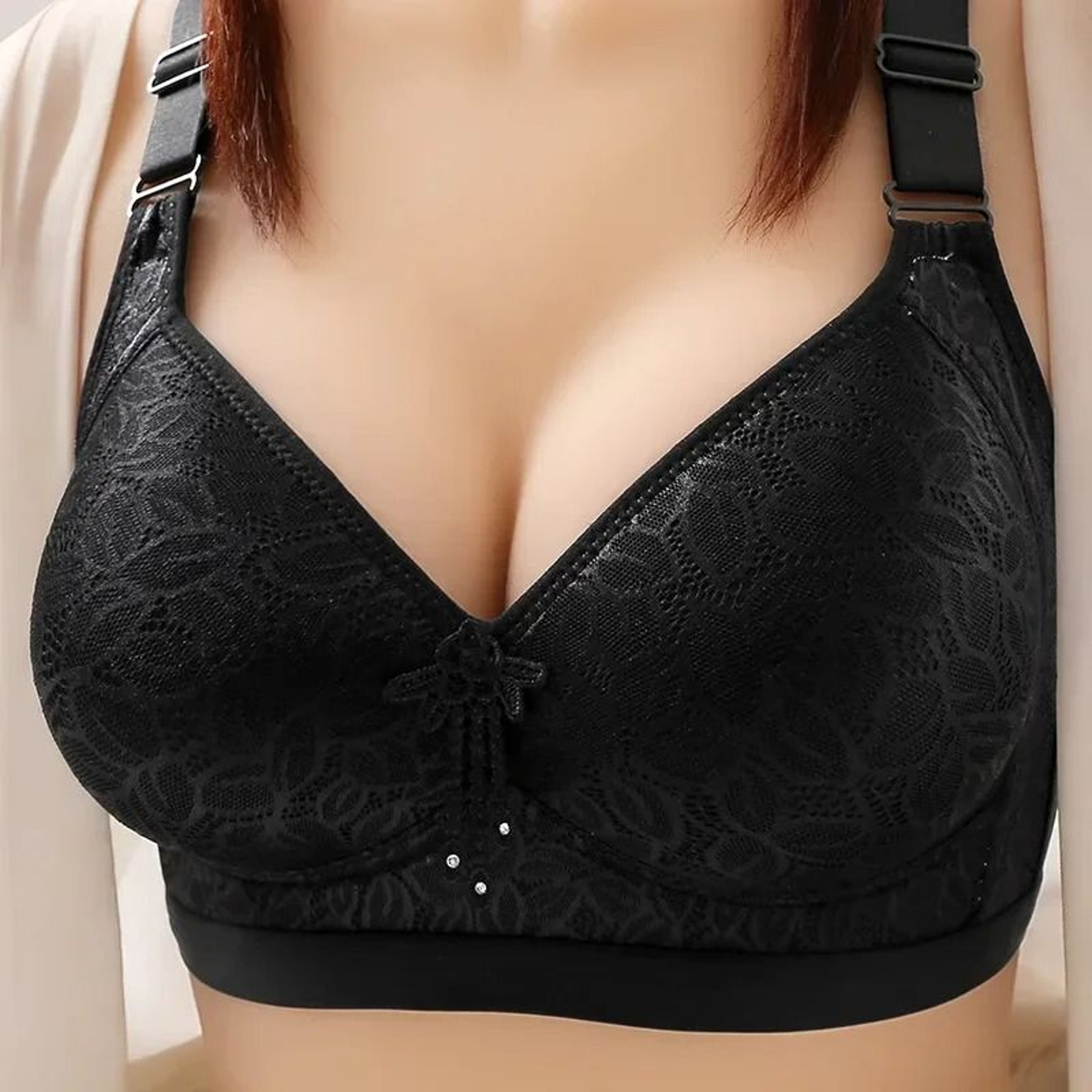 Comfortable Breathable Wireless Minimizer Bra  UltraThin Adjustable Brassiere With SideGathering Su 4