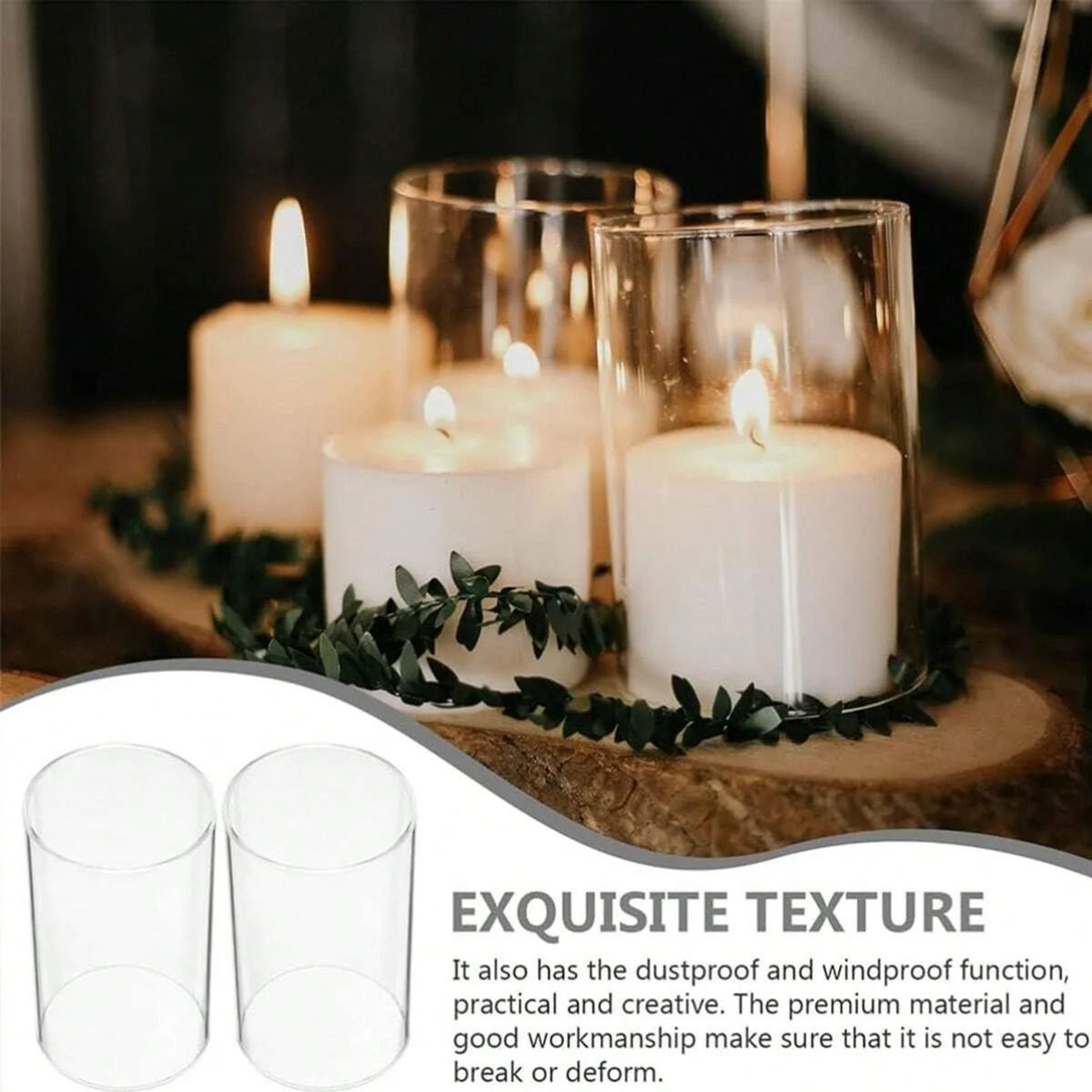 Cylinder Glass Vase  Candlestick 4