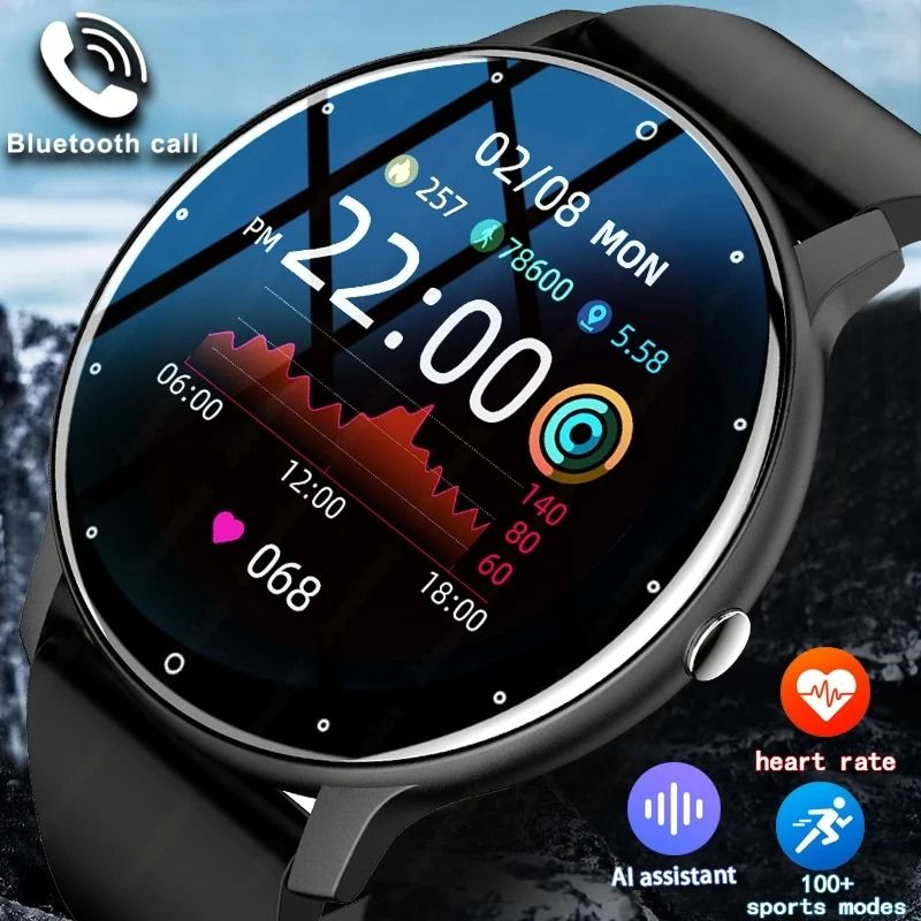 UltraLightweight HD Sports Smartwatch 0