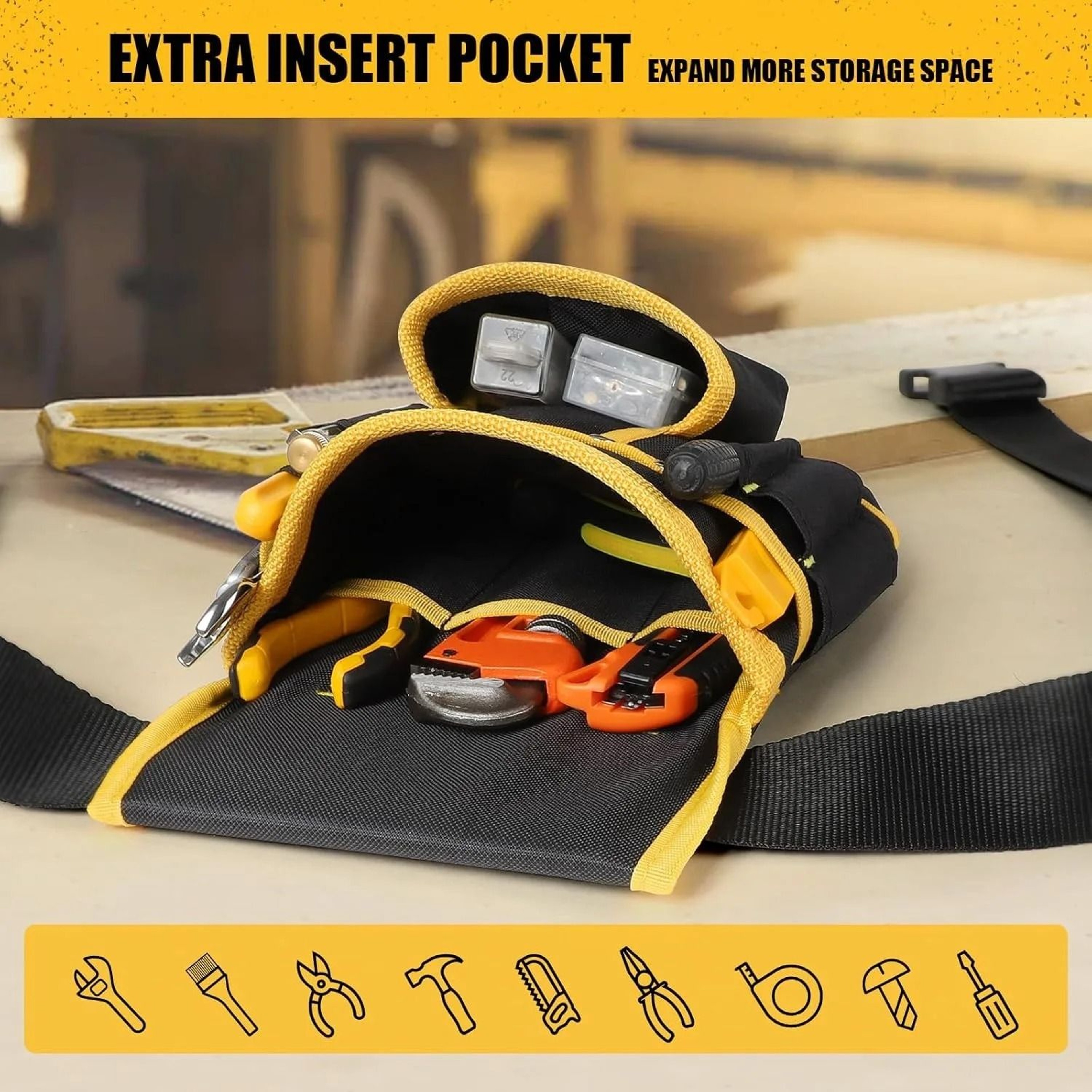 Versatile Tool Belt Bag  HeavyDuty Waist Apron 4