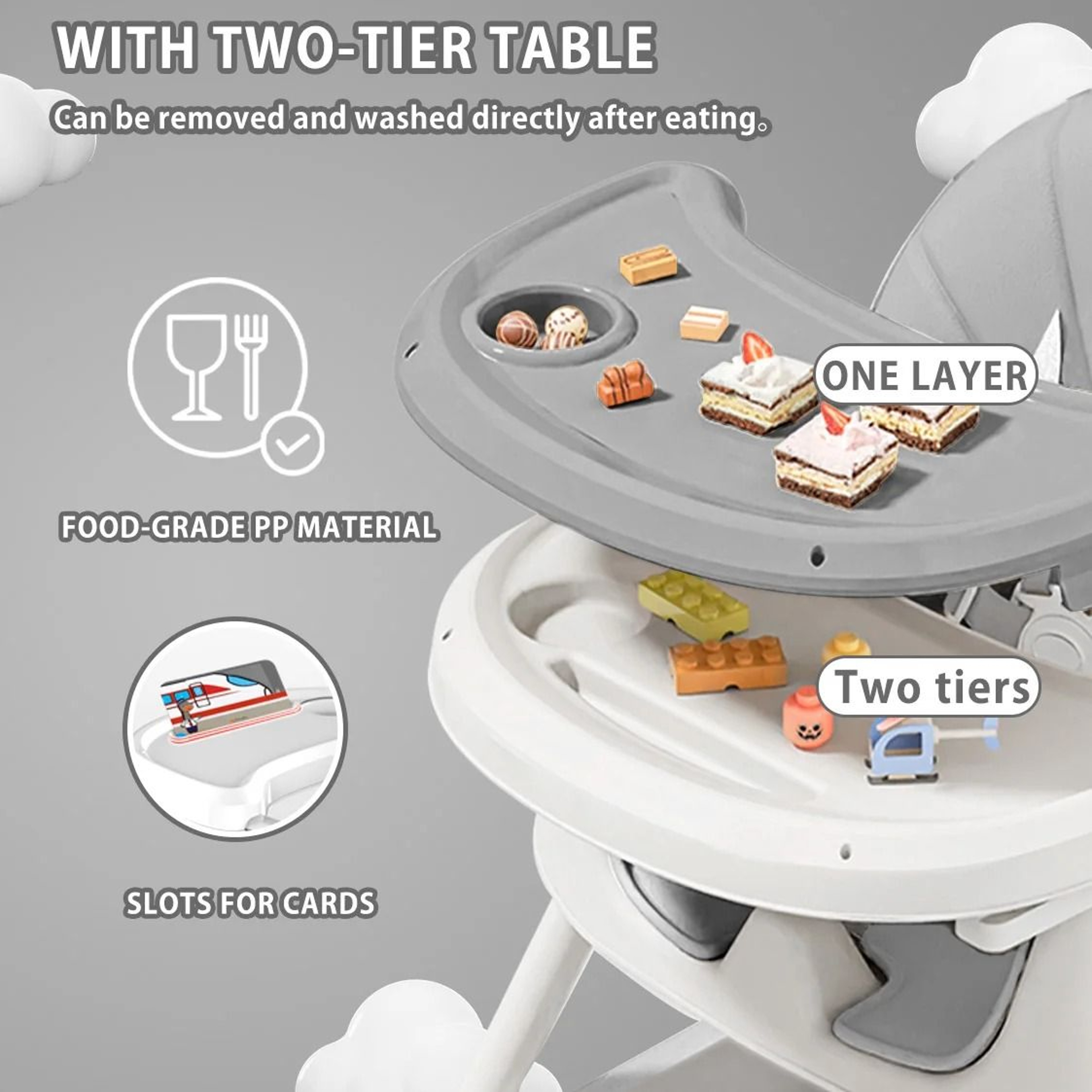 Foldable Baby High Chair E500 5