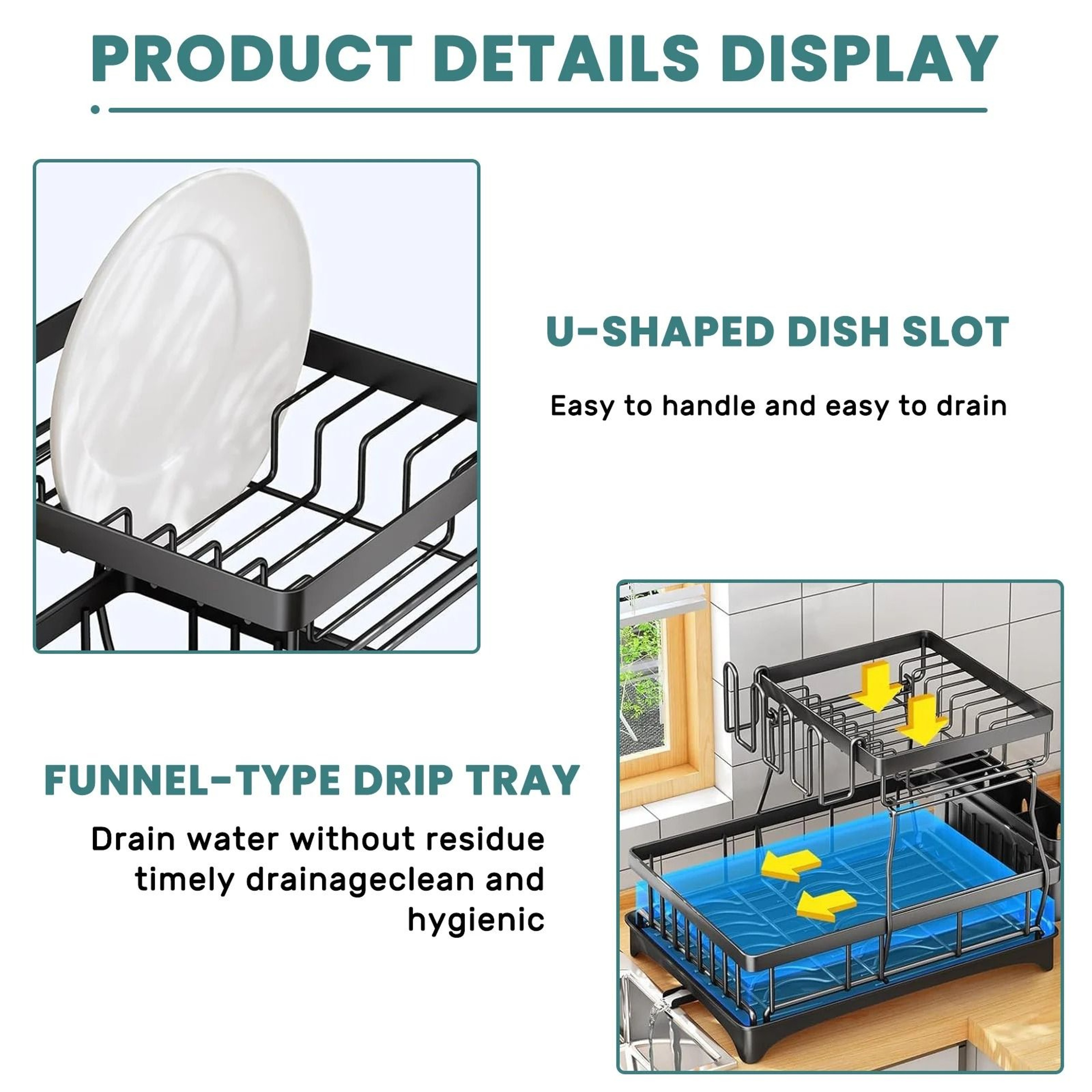 Large 2Tier Kitchen Dish Drying Rack 4