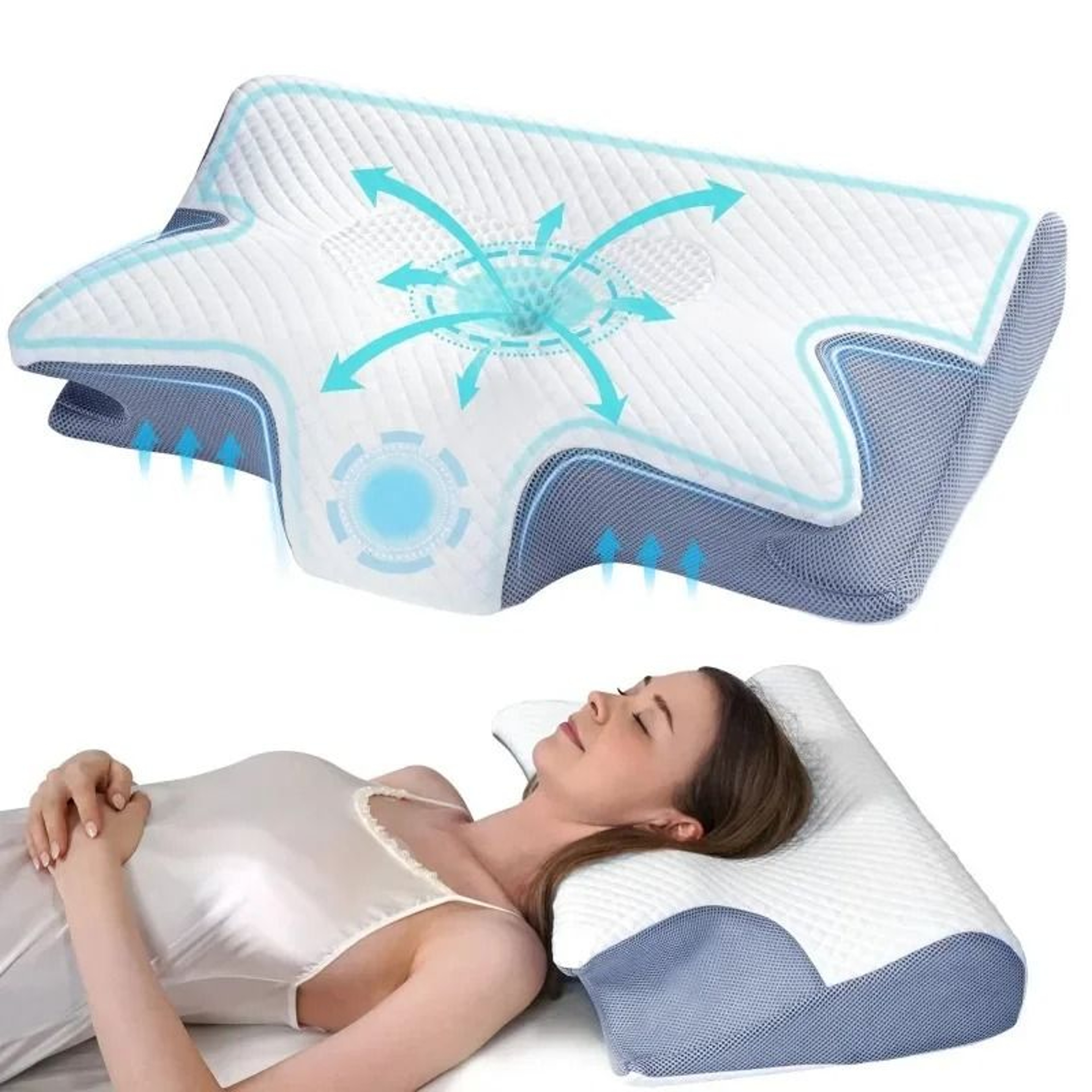 Butterfly Memory Foam Neck Pillow 0