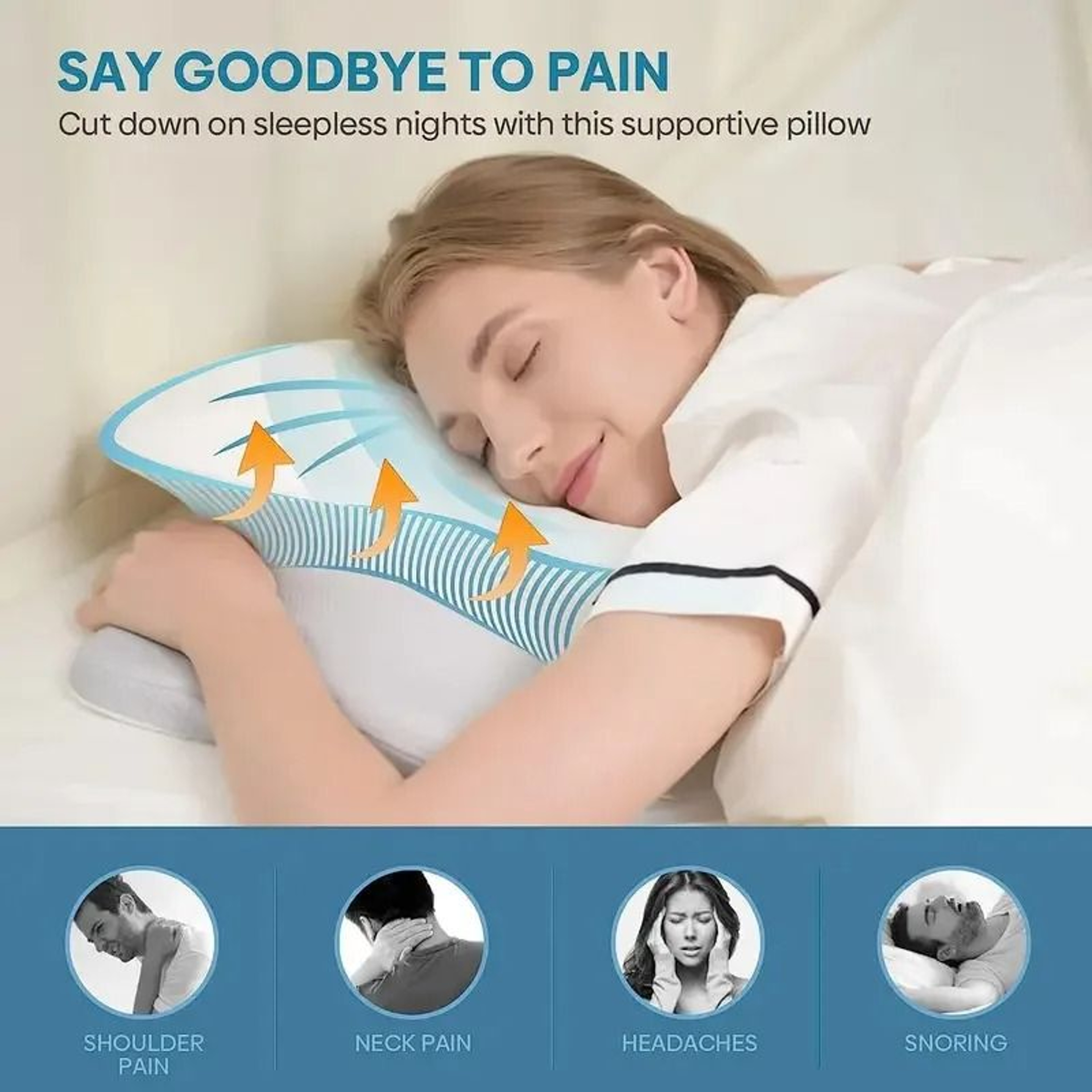 Odorless Orthopedic Memory Foam Pillow 2