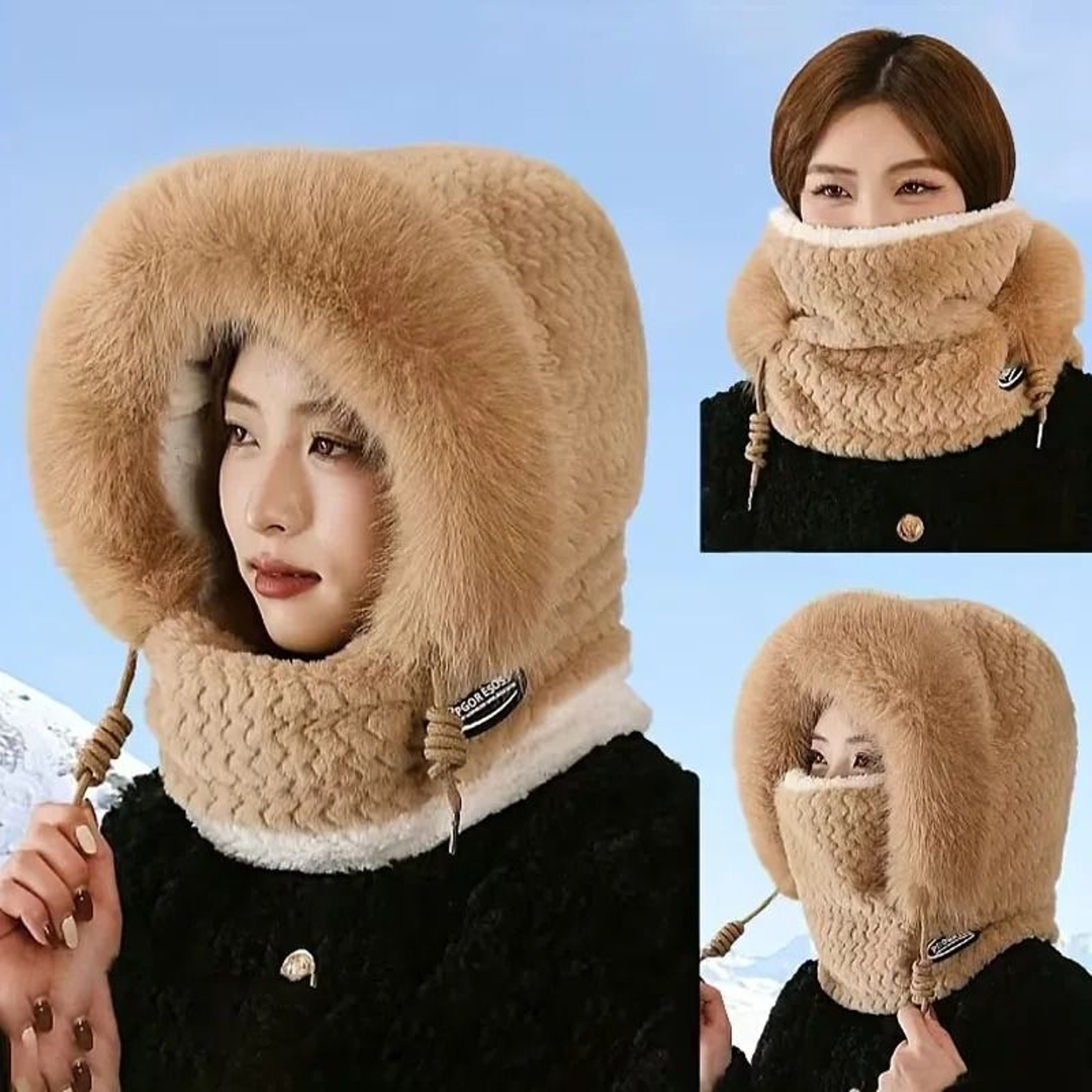 Autumn And Winter Womens Thermal Plush Hat 7