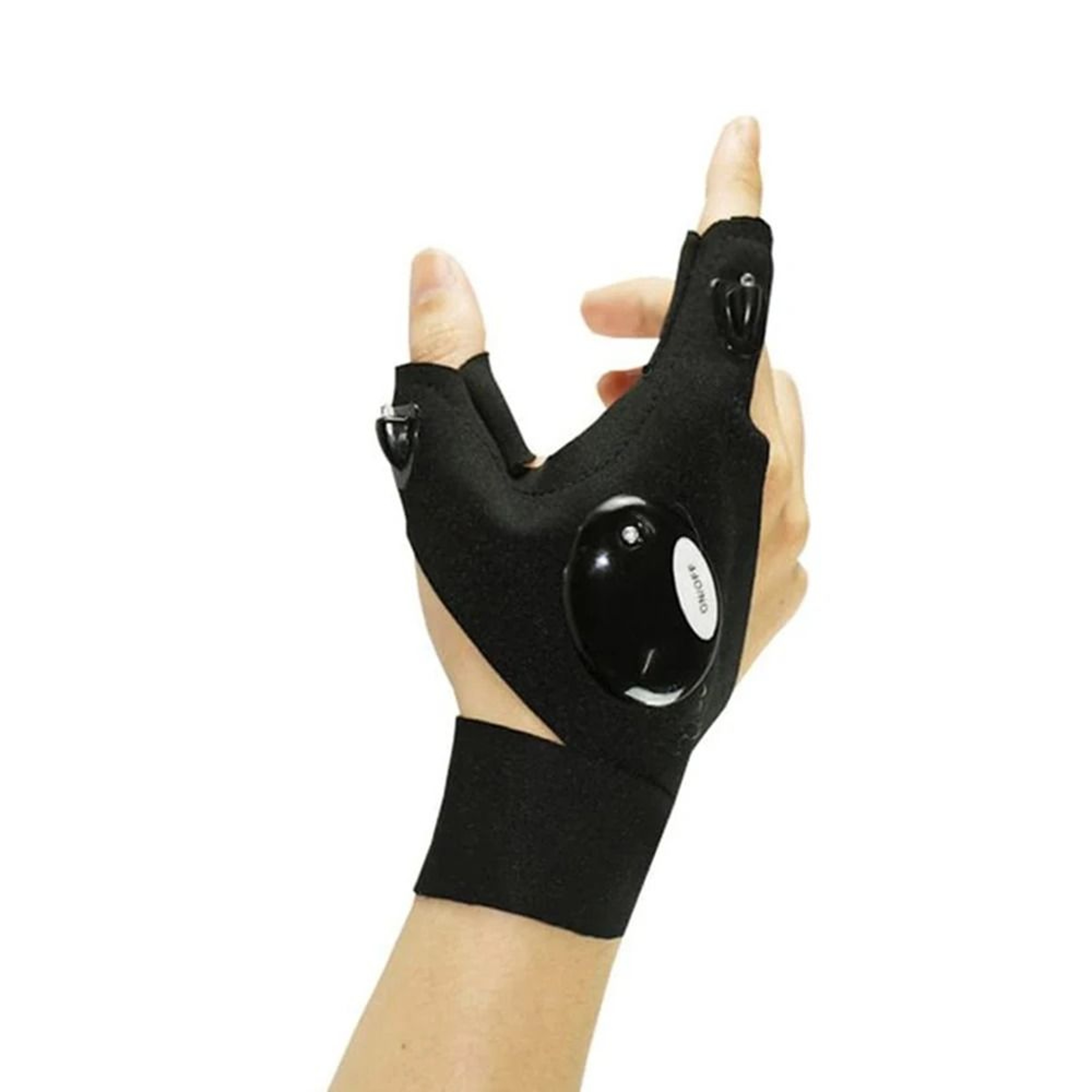 LED Lighting Fingerless Flashlight Gloves 8