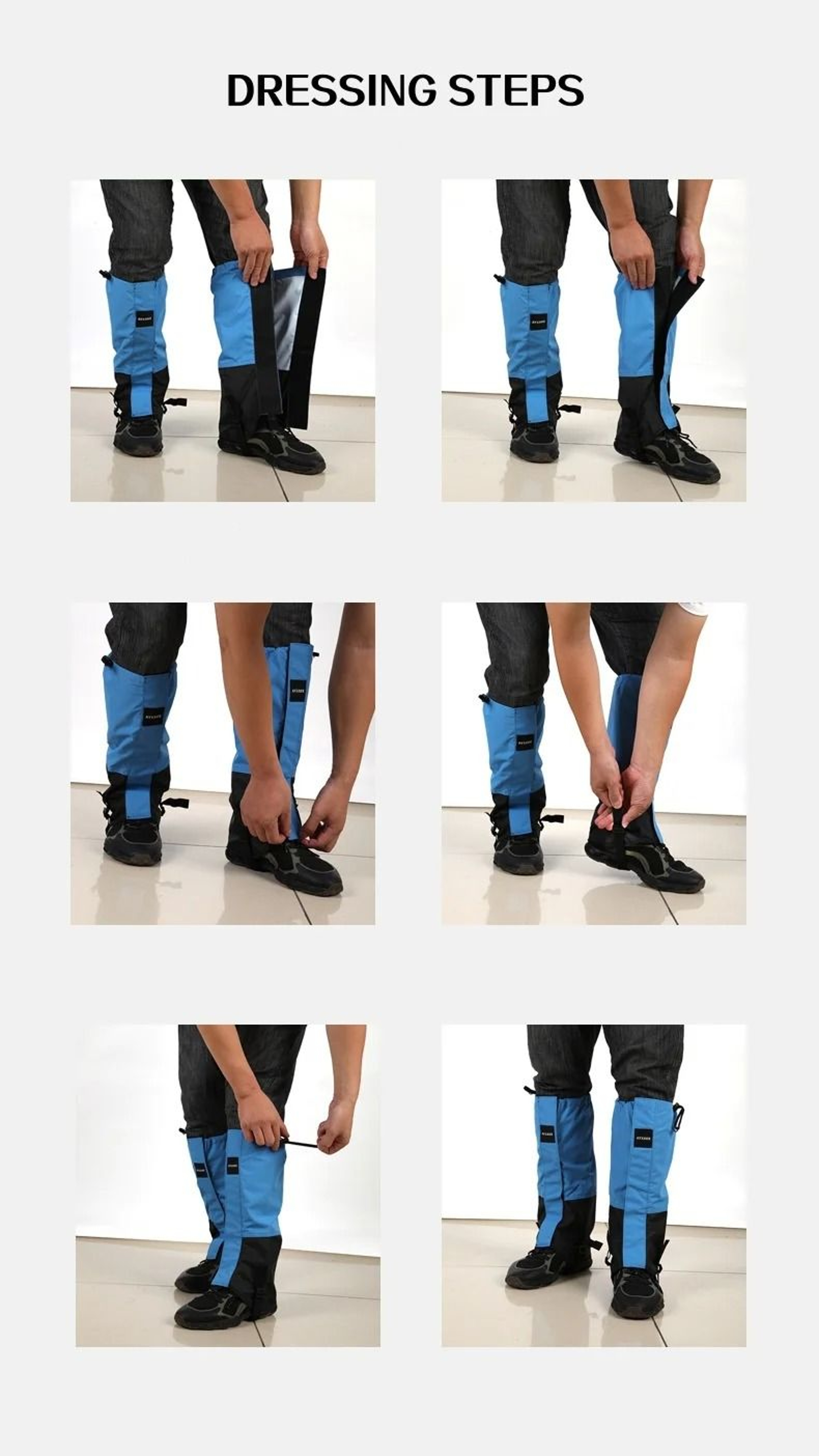 Waterproof HighTube Hiking Leg Gaiters  Snow And Mud Protection 5