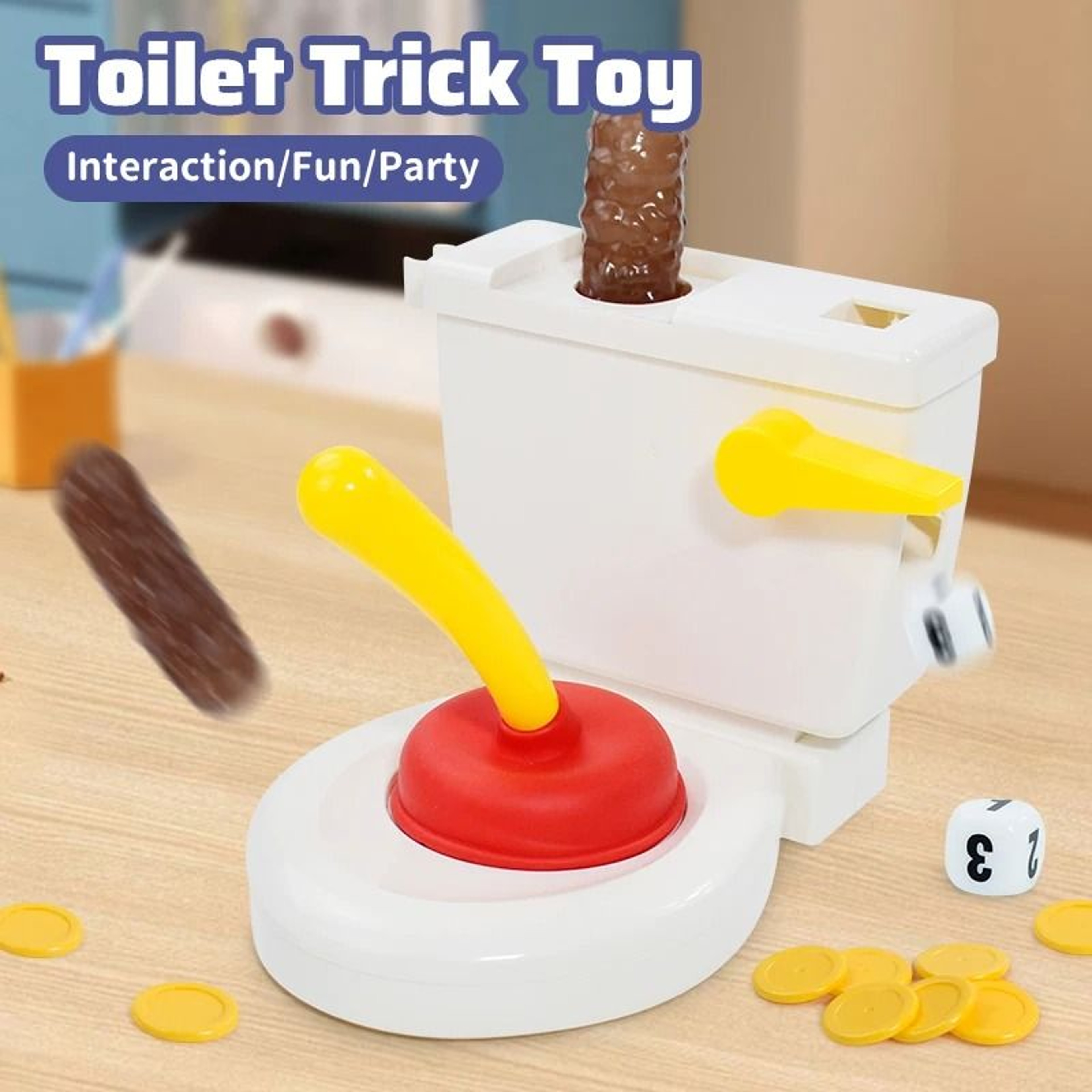 Funny Toilet Trick Party Game  Interactive Flushing Decompression Board Game 0