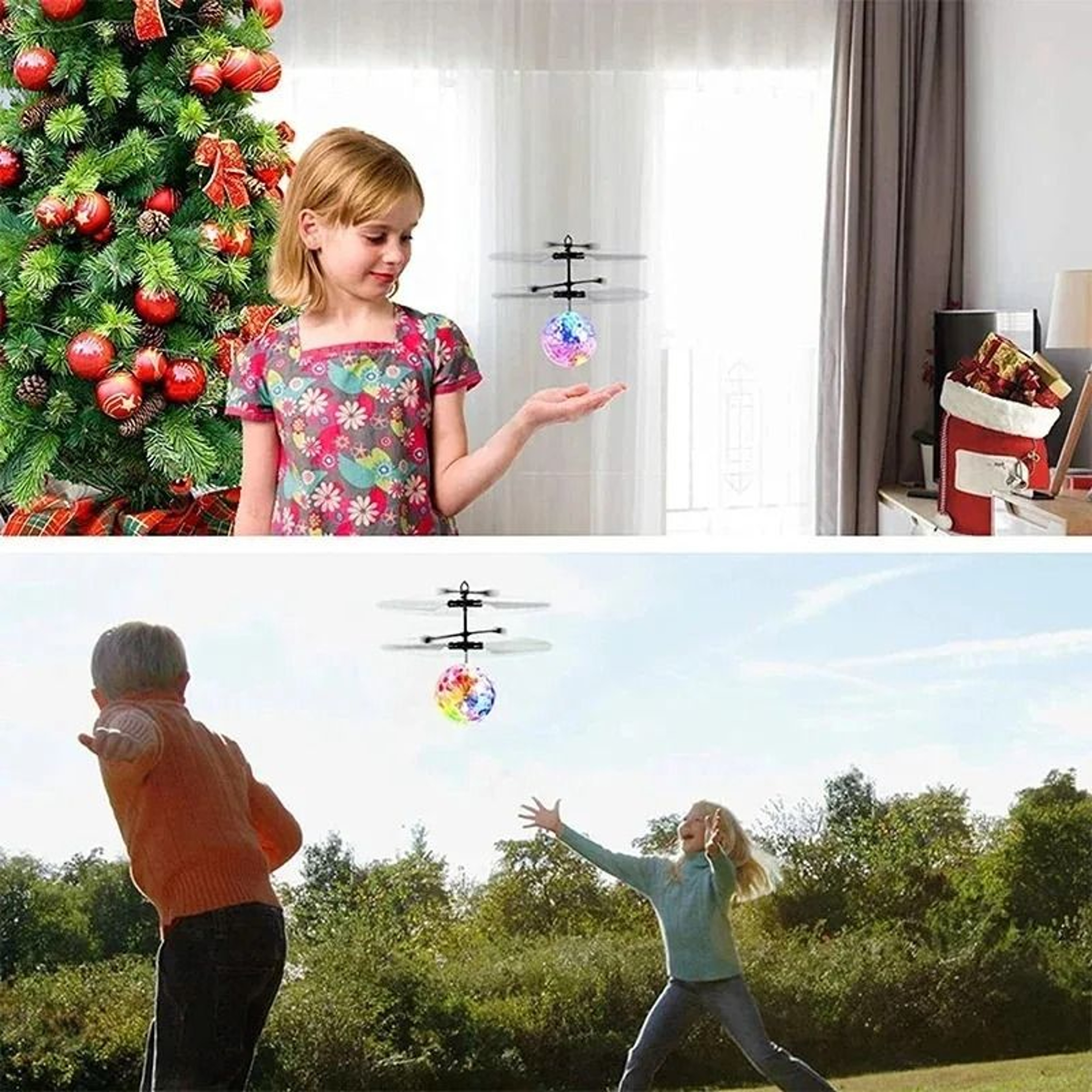 Luminous Floating Crystal Ball  Infrared Sensing  Gesture Control Flying Toy 3
