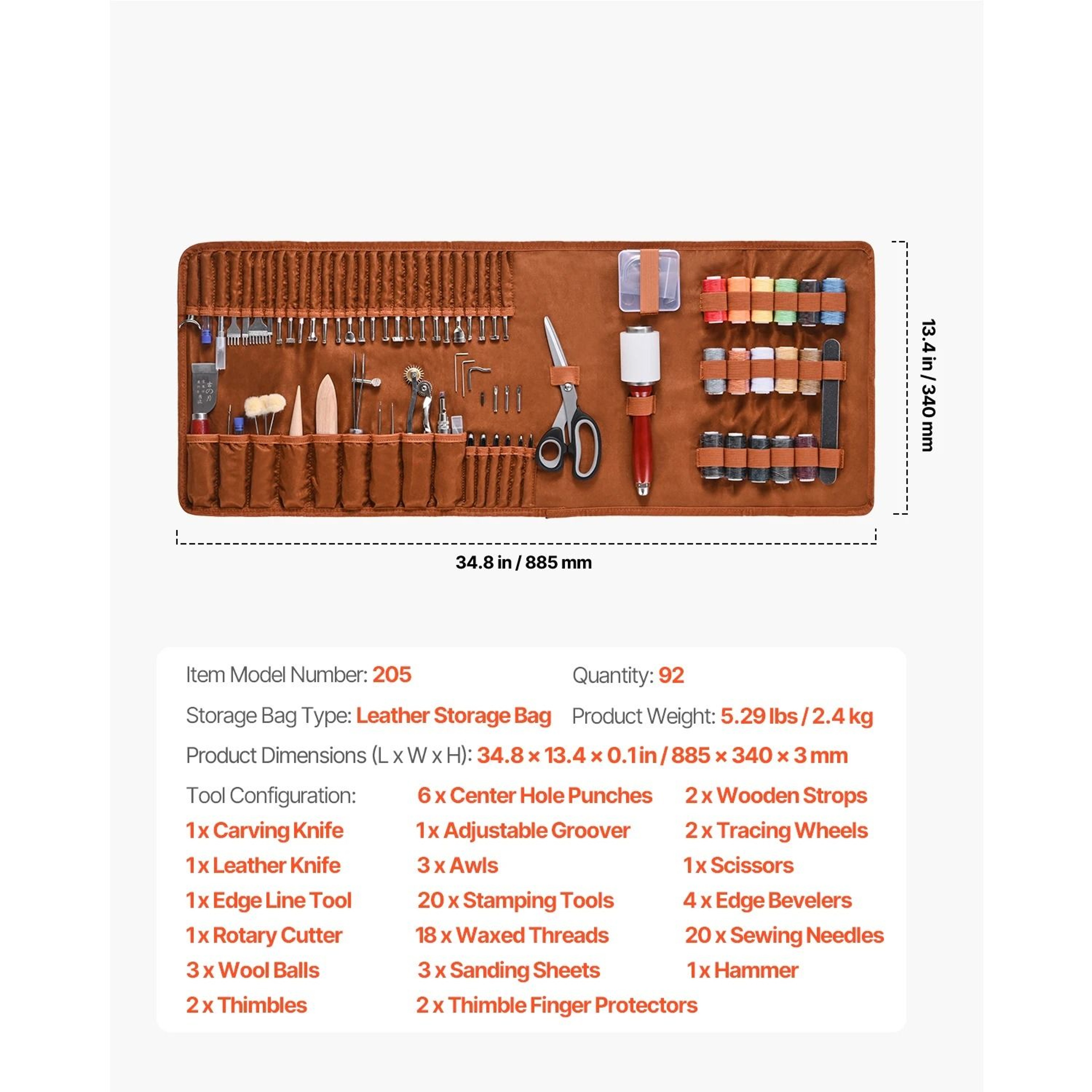 Professional Leather Working Tools Kit  Complete Crafting  Engraving Set 10