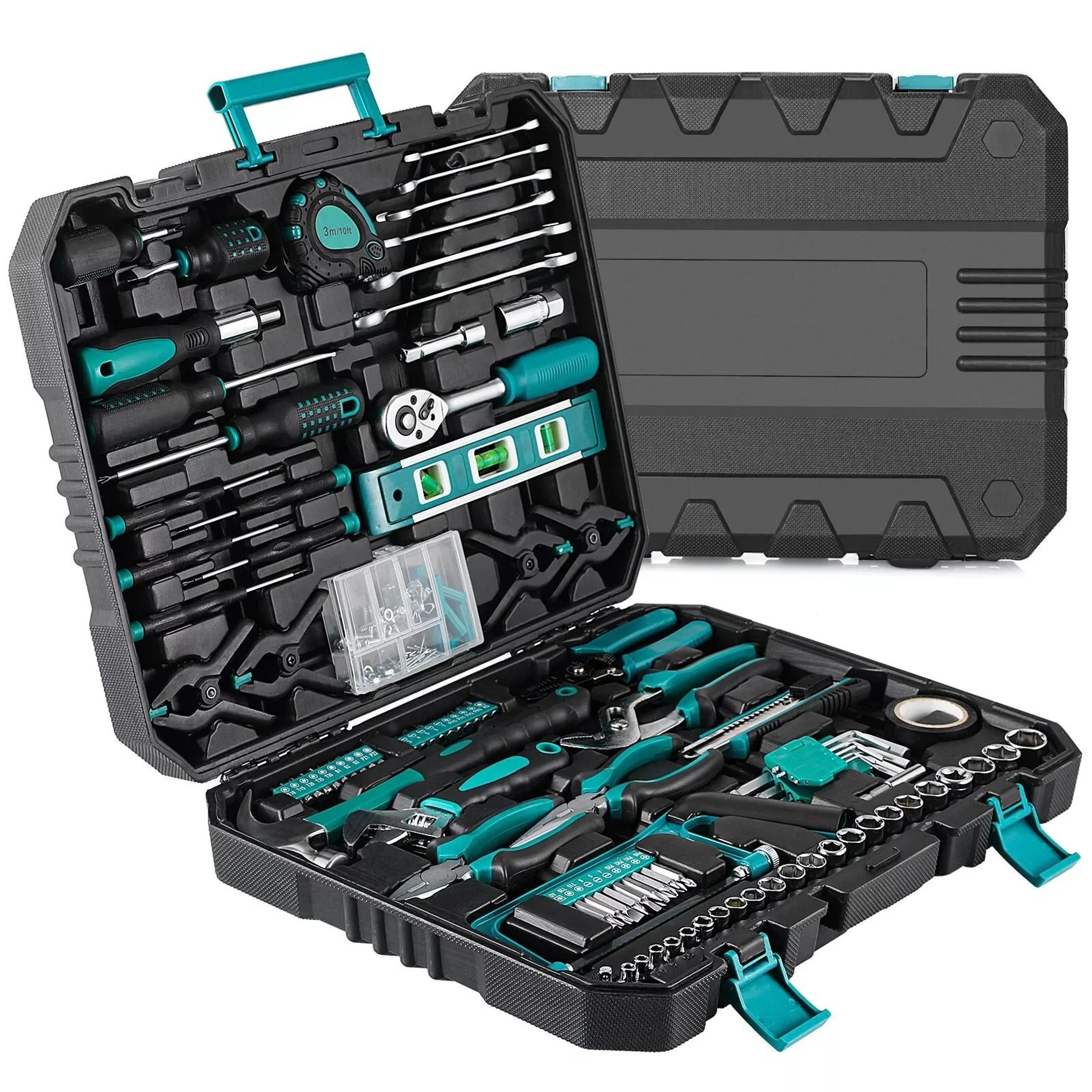 198Piece General Home  Auto Repair Tool Set  Professional Mechanic  Household Kit 0