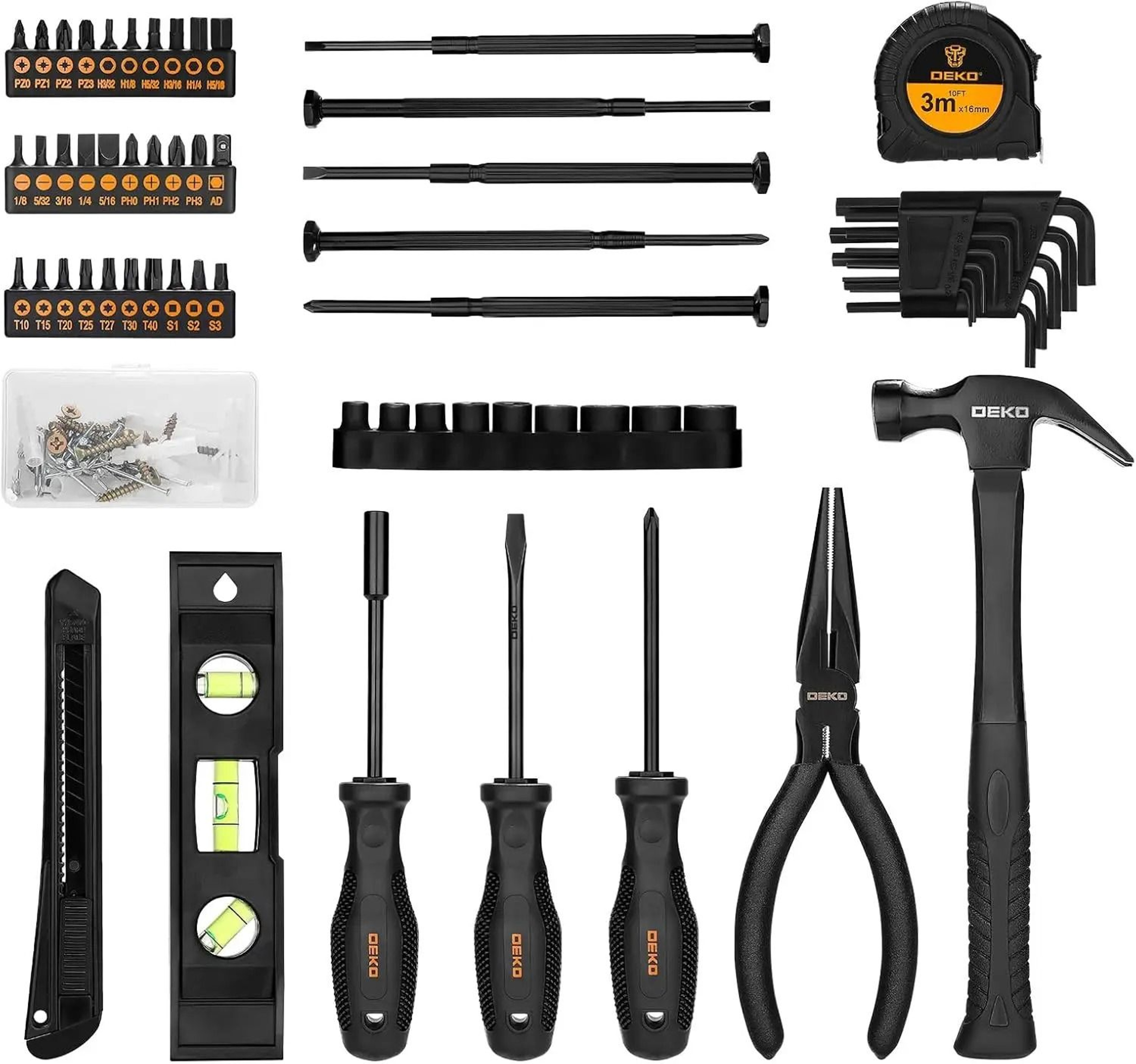 148Piece Basic Hand Toolbox Set  Professional Home Repair  Maintenance Kit 2