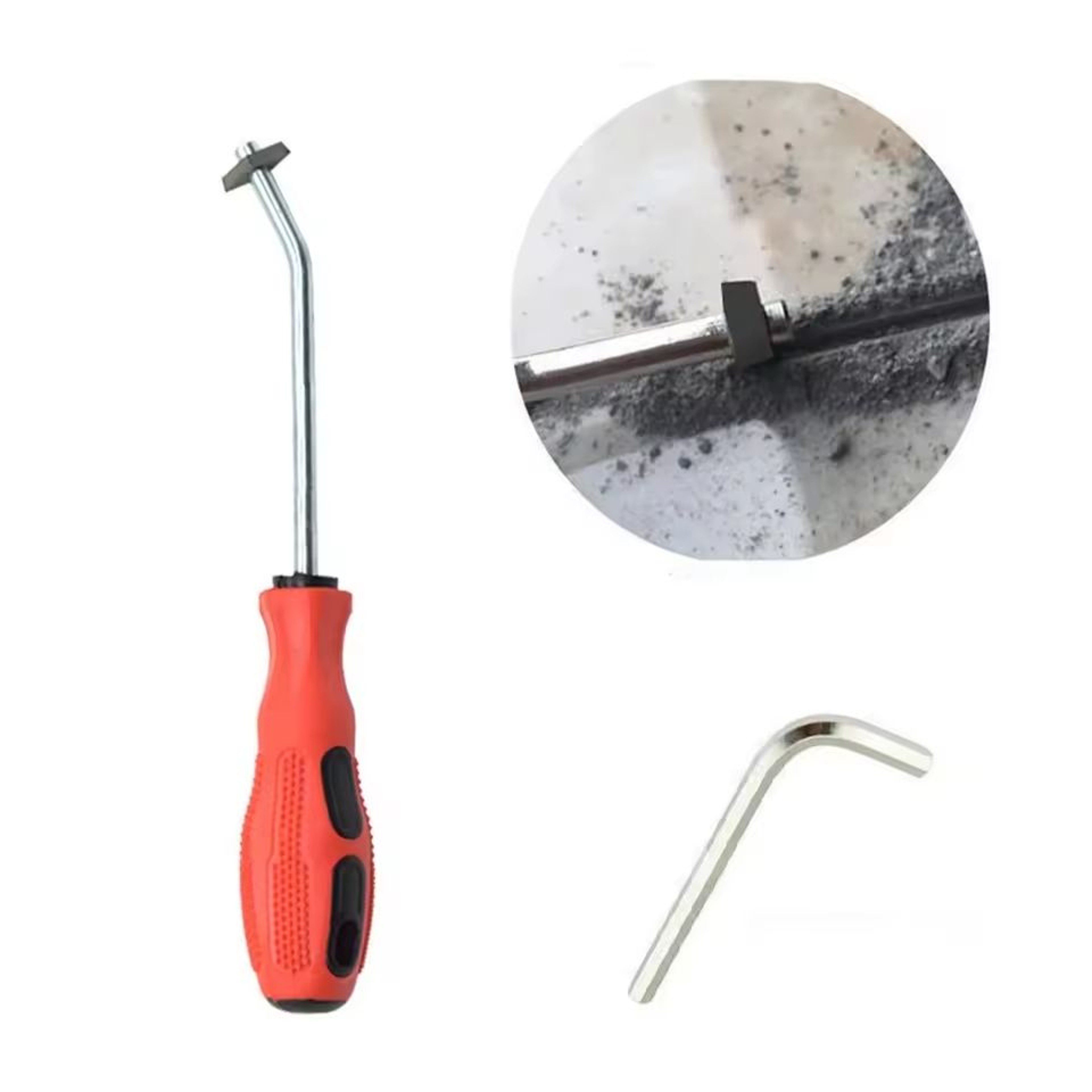 Ceramic Tile Grout Remover  Precision Steel Gap Cleaner  Slotting Tool 2