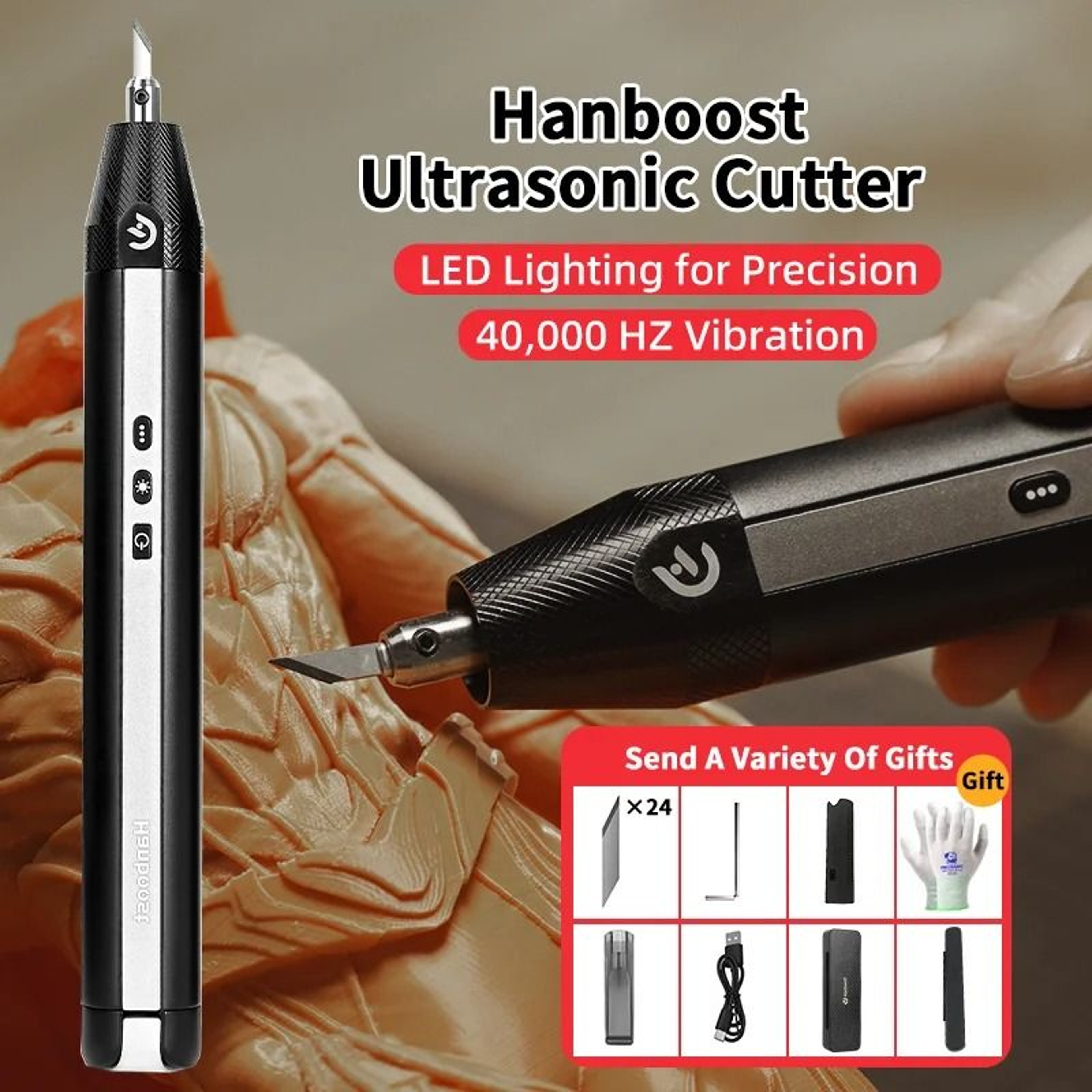 Cordless Ultrasonic Cutter  40kHz HighFrequency Precision Craft Tool 0