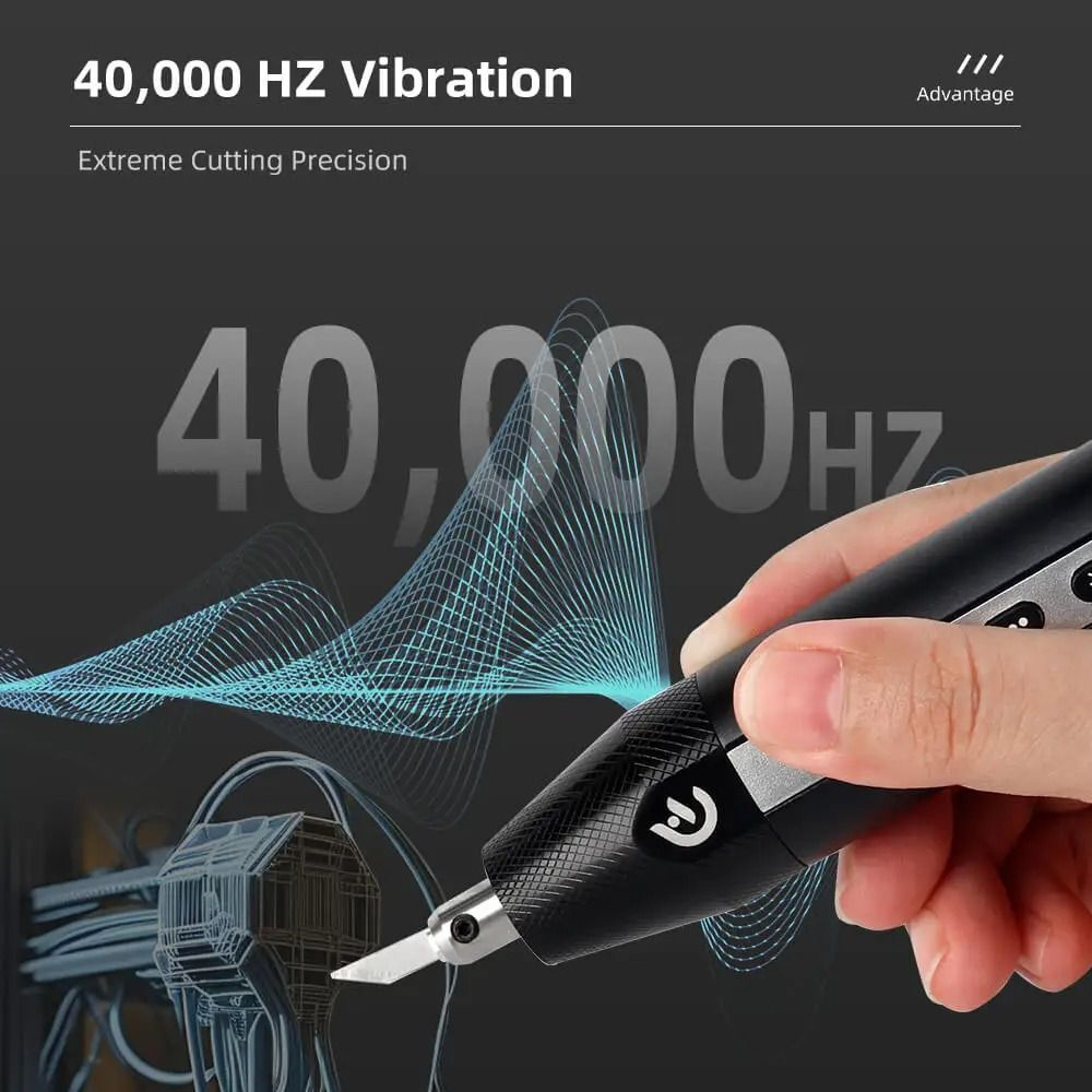 Cordless Ultrasonic Cutter  40kHz HighFrequency Precision Craft Tool 2
