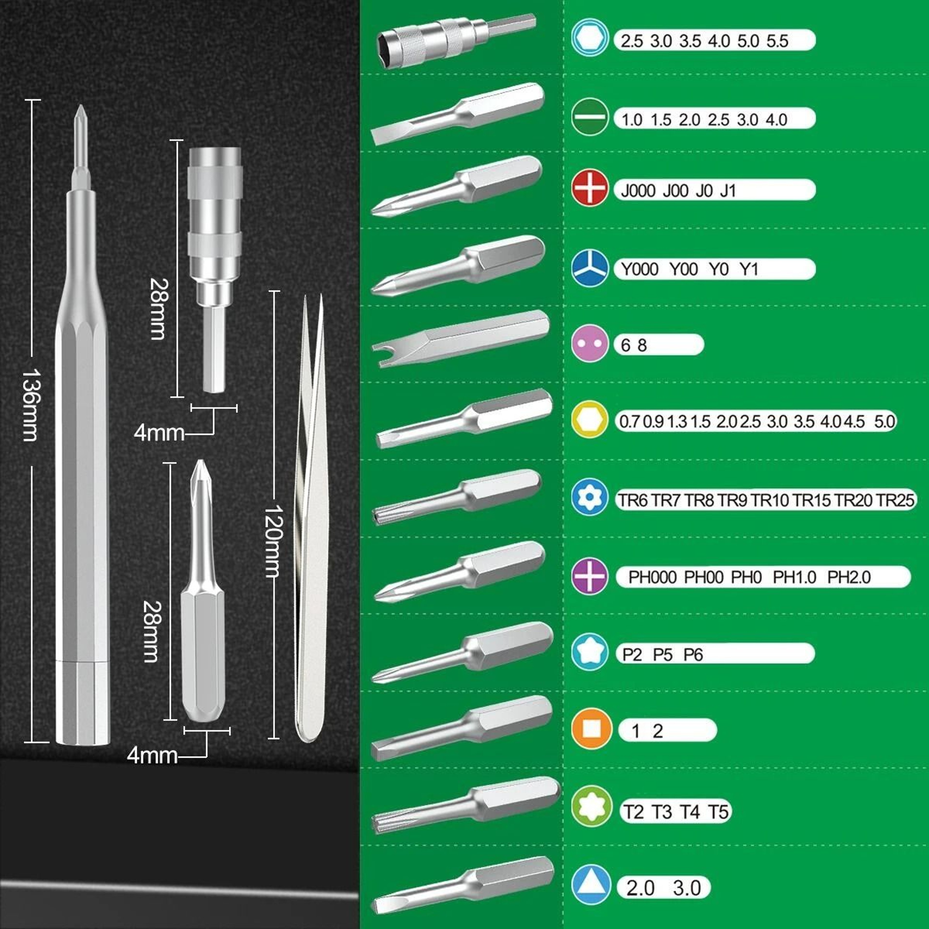 66in1 Professional Precision Screwdriver Set For Electronics Repair 2