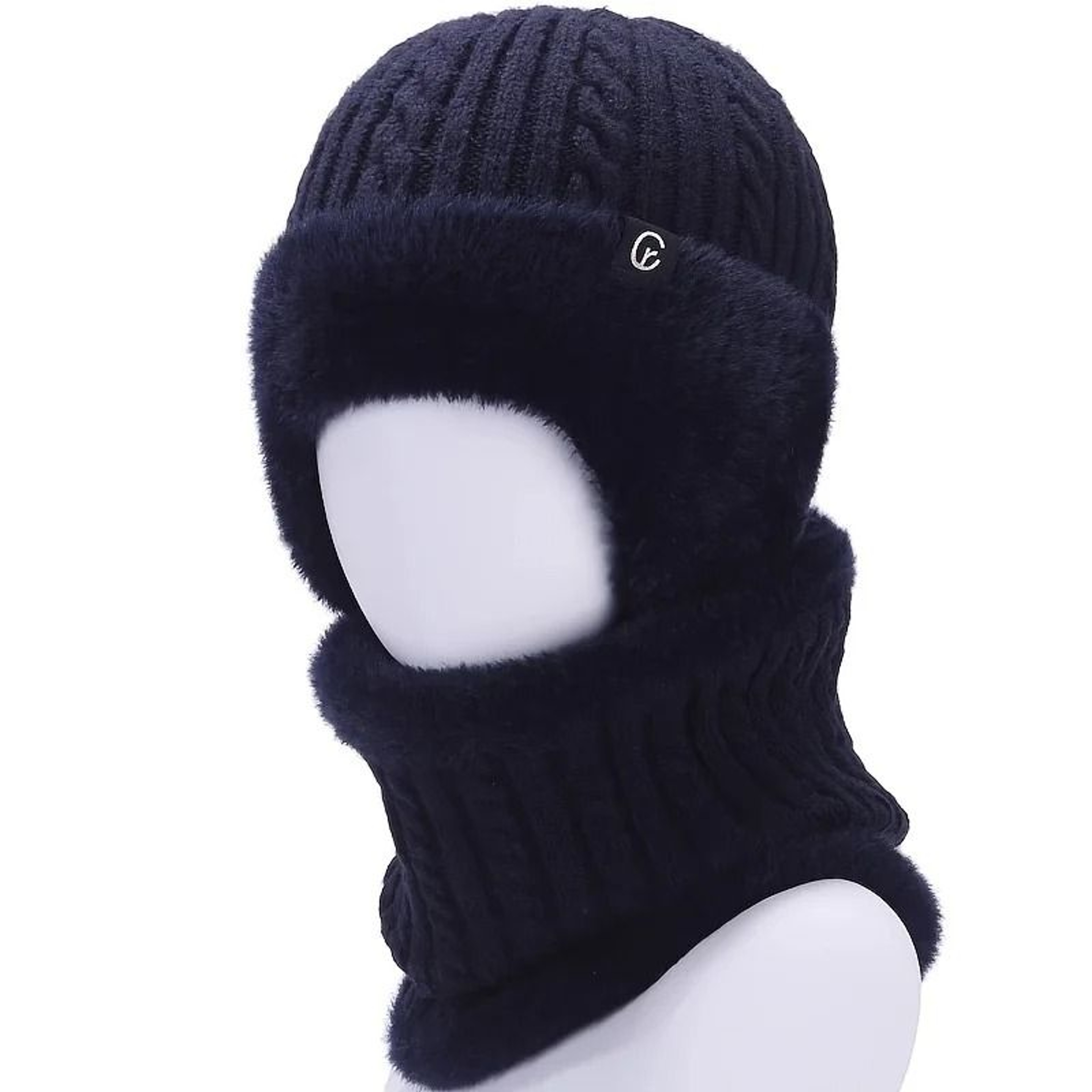 Elderly Thermal Knitted Winter Hat With Ear Protection 6